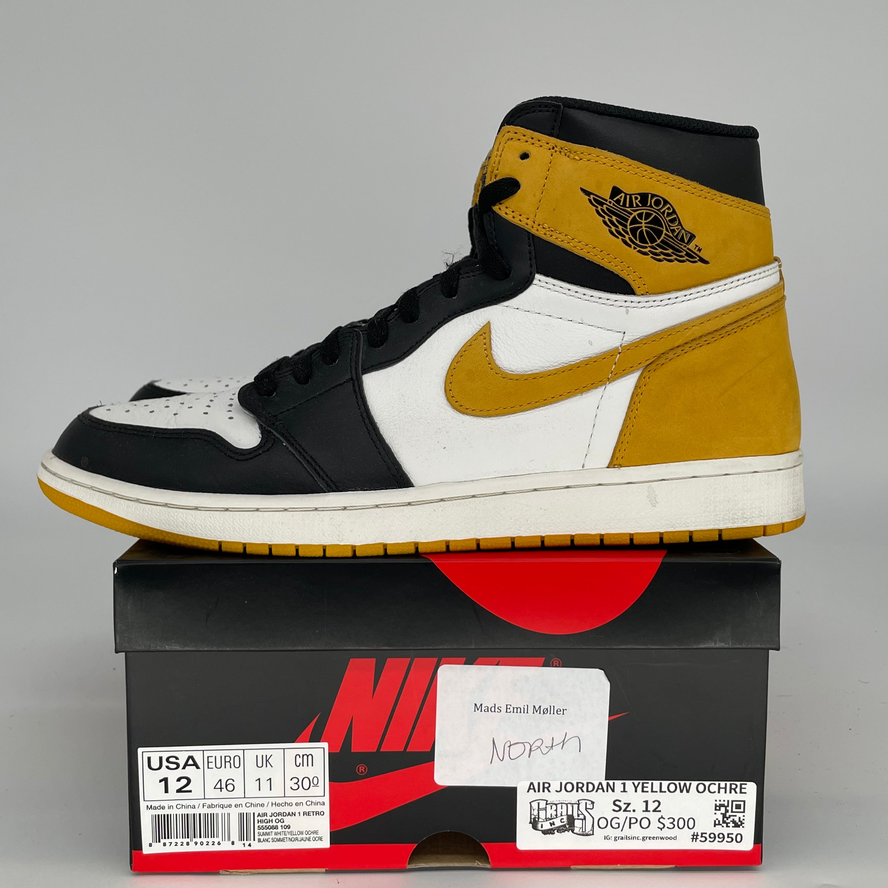 AIR JORDAN 1 YELLOW OCHER SIZE 12 555088-109