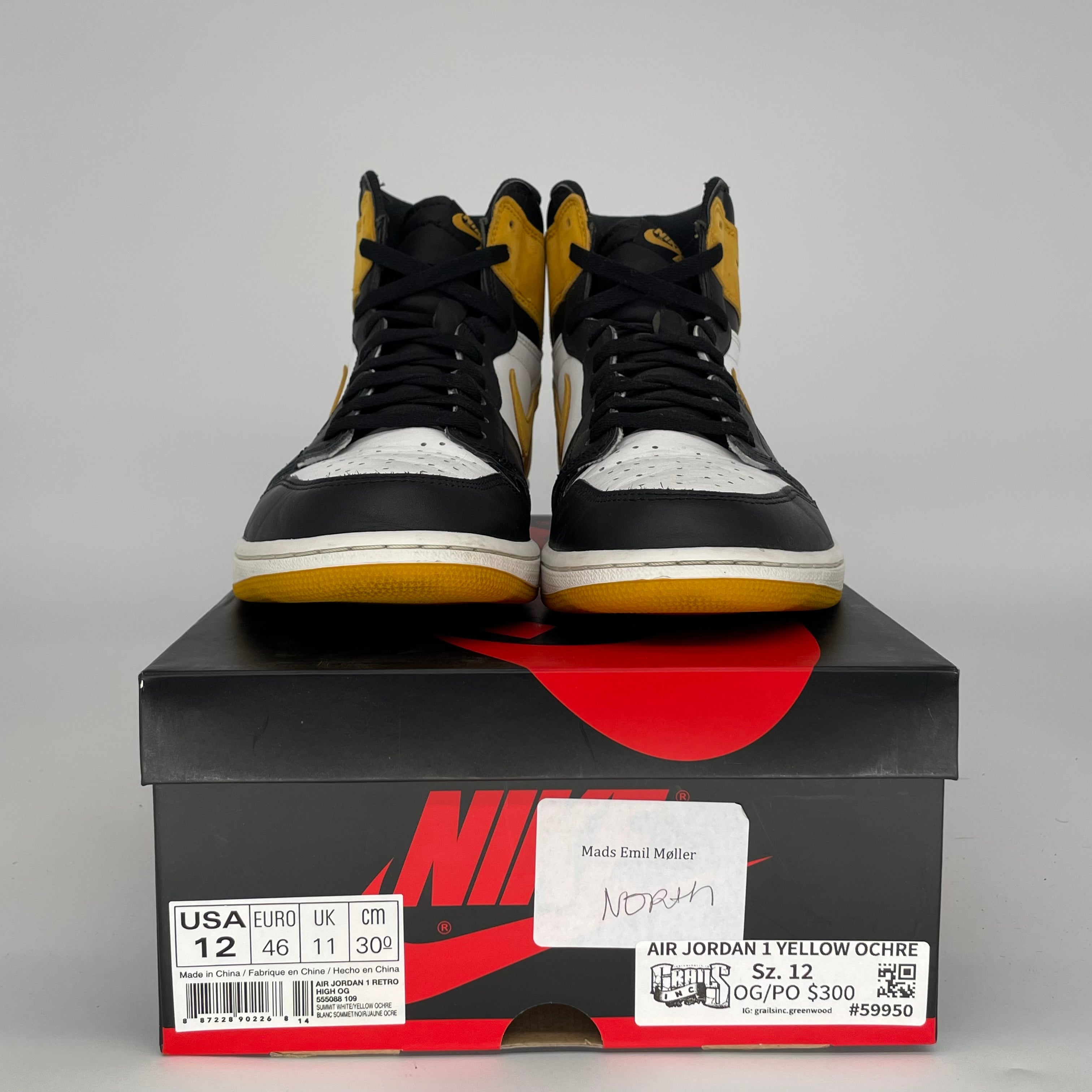 AIR JORDAN 1 YELLOW OCHER SIZE 12 555088-109