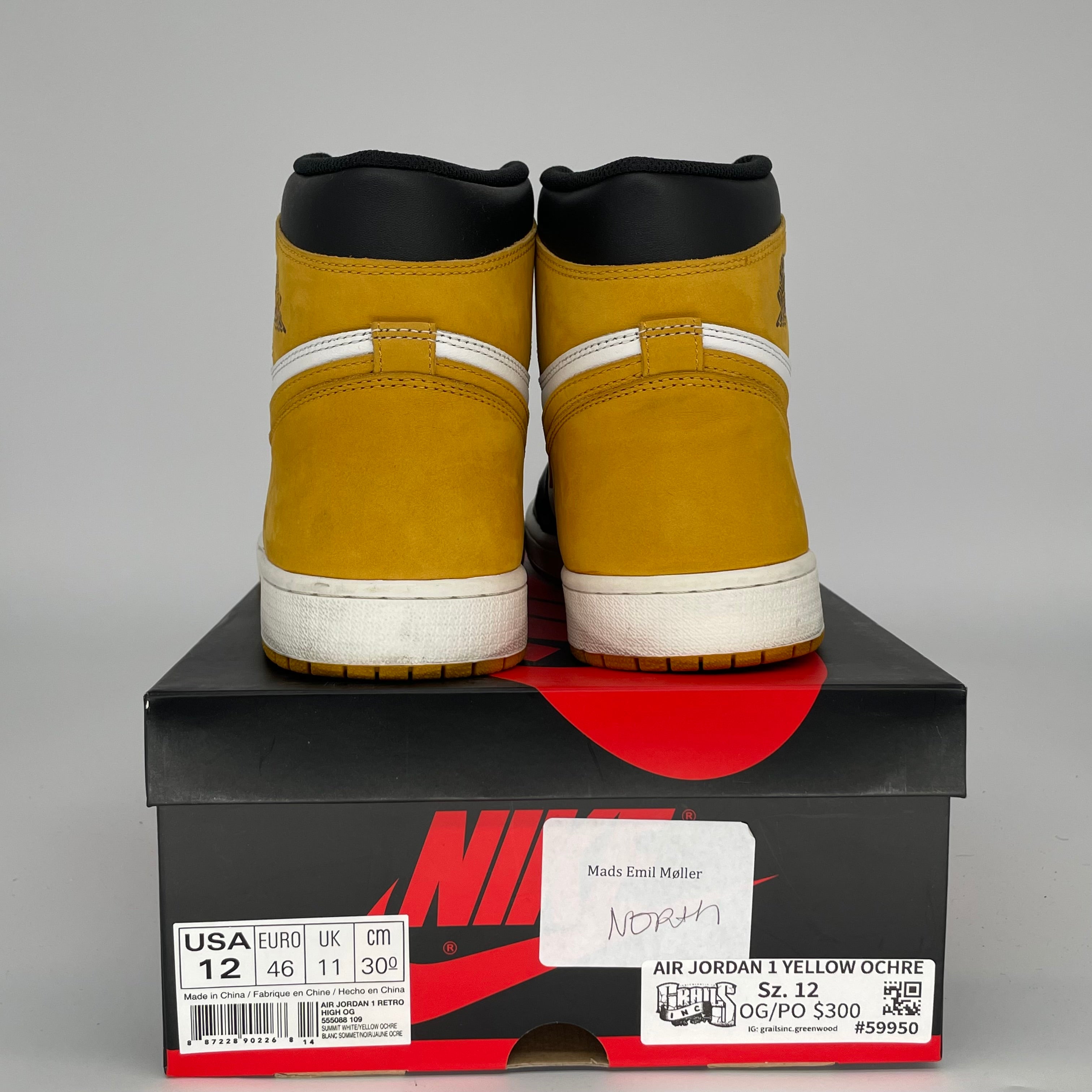 AIR JORDAN 1 YELLOW OCHER SIZE 12 555088-109