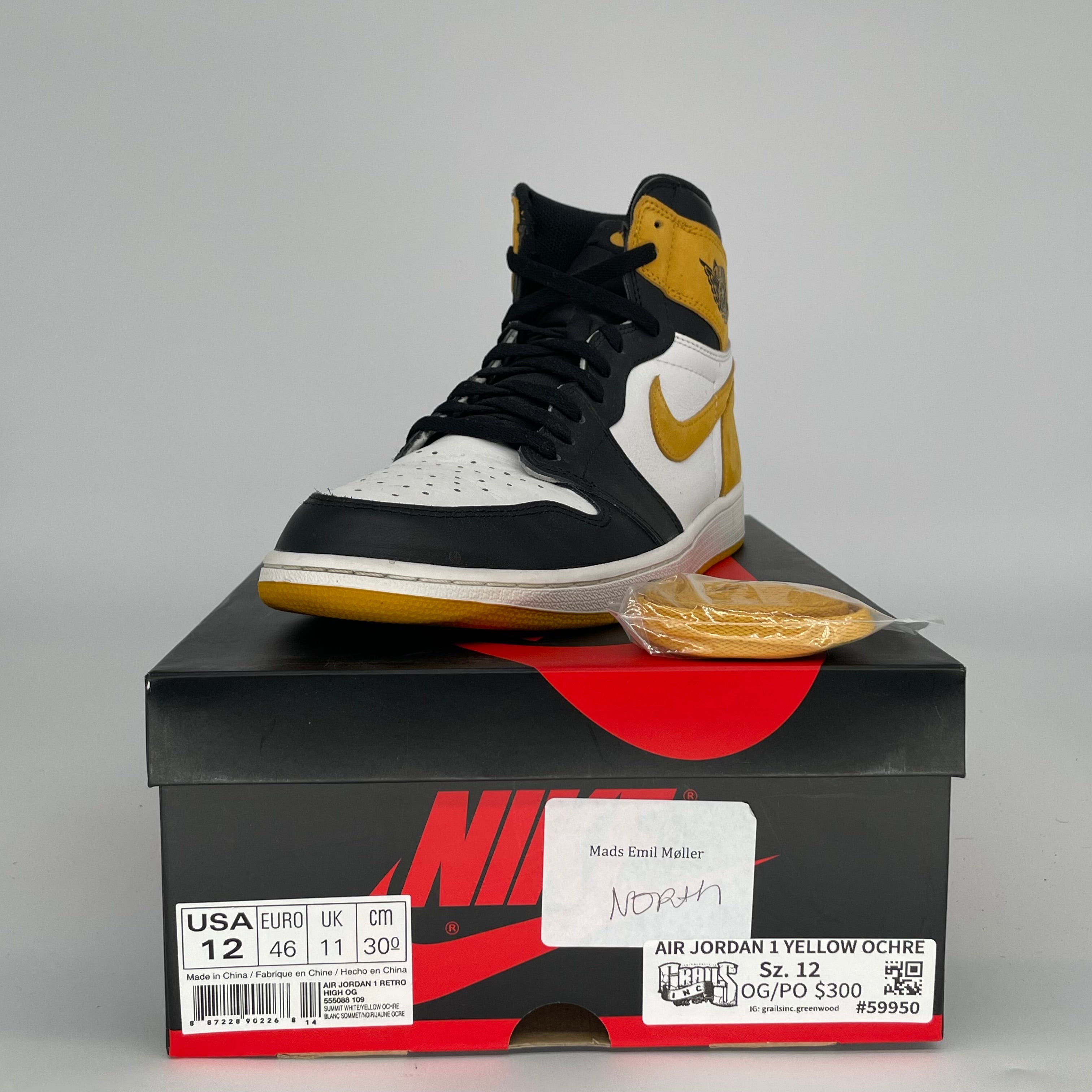 AIR JORDAN 1 YELLOW OCHER SIZE 12 555088-109