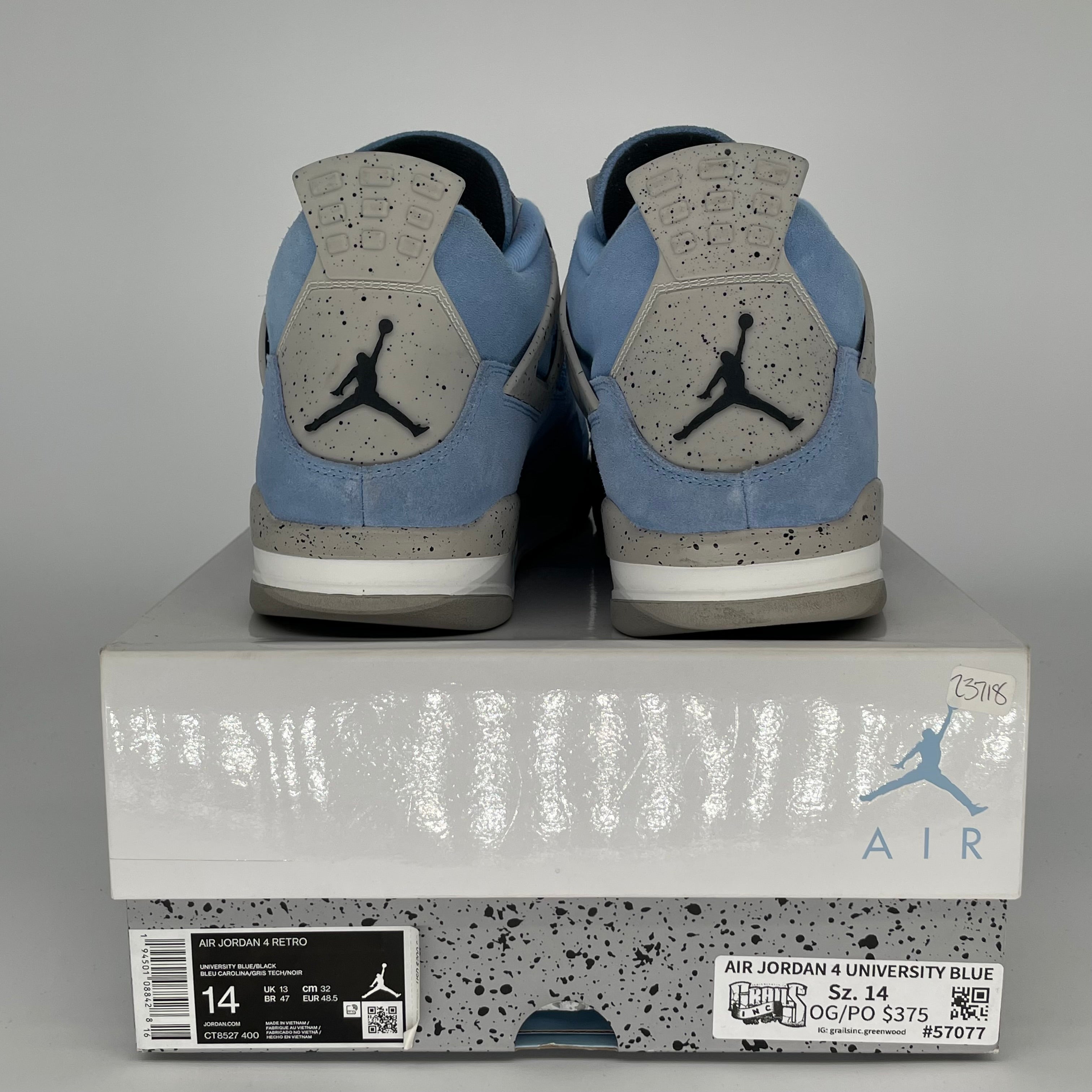 AIR JORDAN 4 UNIVERSITY BLUE SIZE 14 CT8527-400