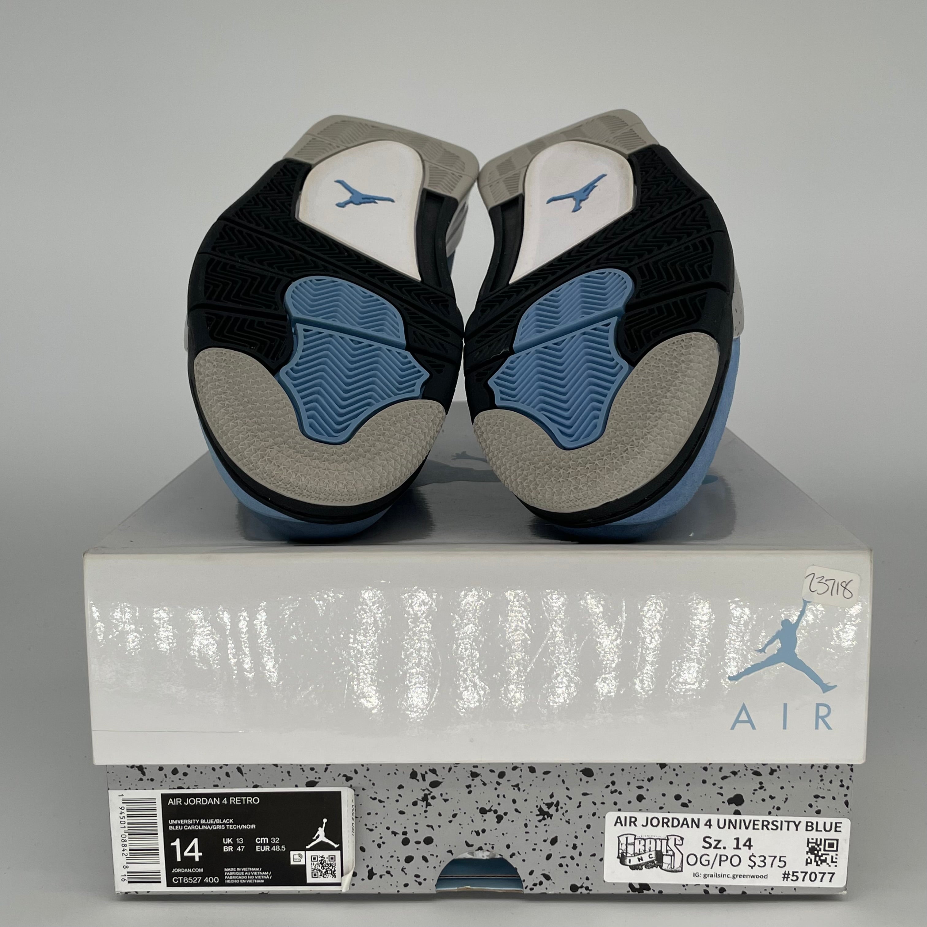 AIR JORDAN 4 UNIVERSITY BLUE SIZE 14 CT8527-400