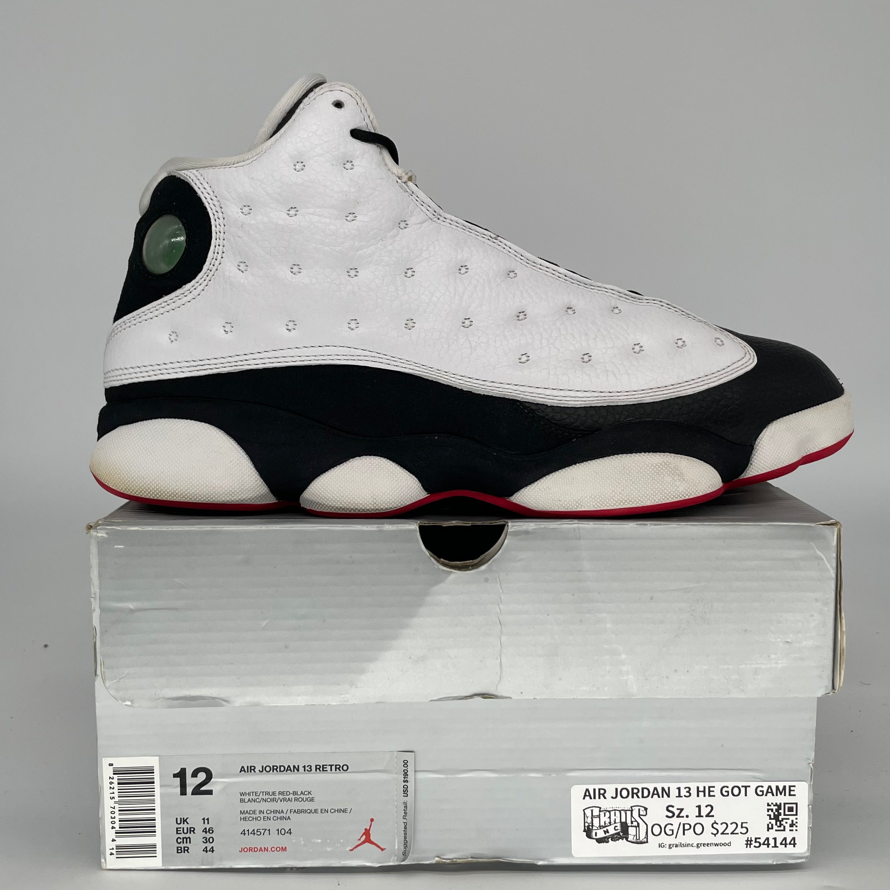 AIR JORDAN 13 HE GOT GAME SIZE 12 414571-104