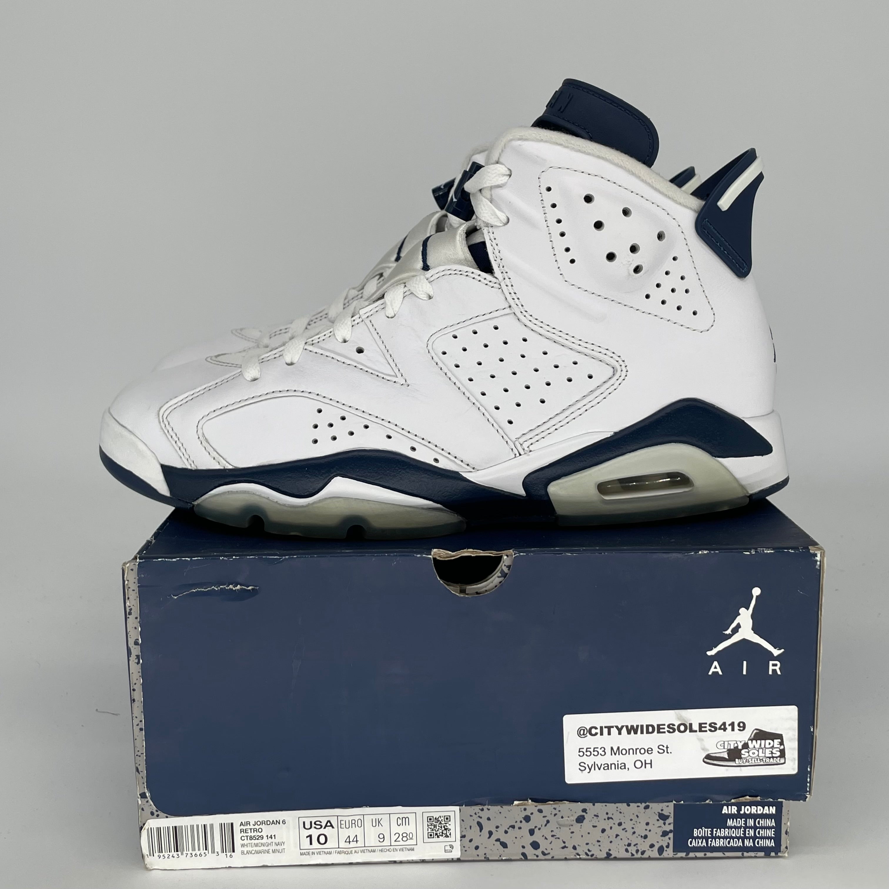 AIR JORDAN 6 MIDNIGHT NAVY SIZE 10 CT8529-141