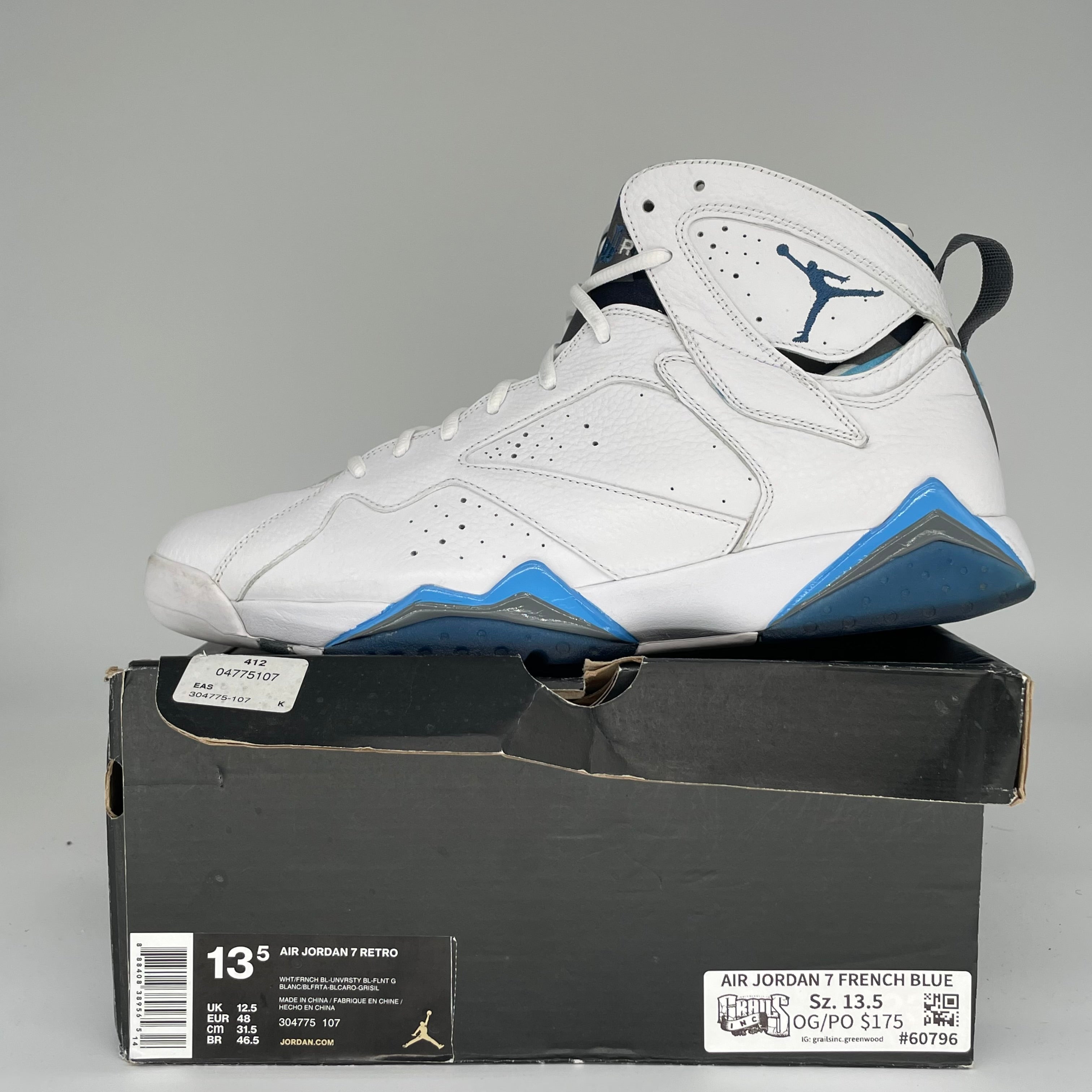 AIR JORDAN 7 FRENCH BLUE SIZE 13.5 304775-107