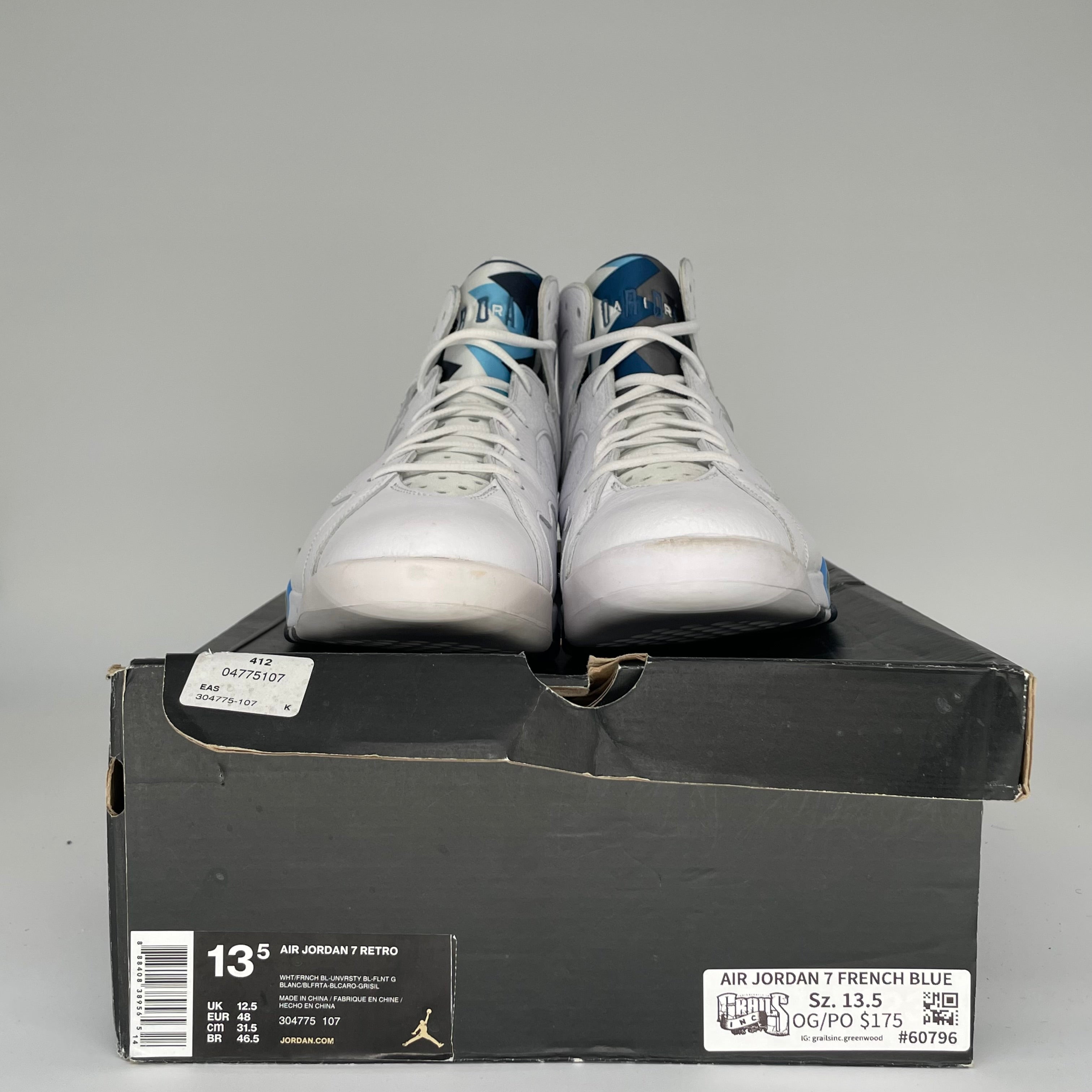 AIR JORDAN 7 FRENCH BLUE SIZE 13.5 304775-107