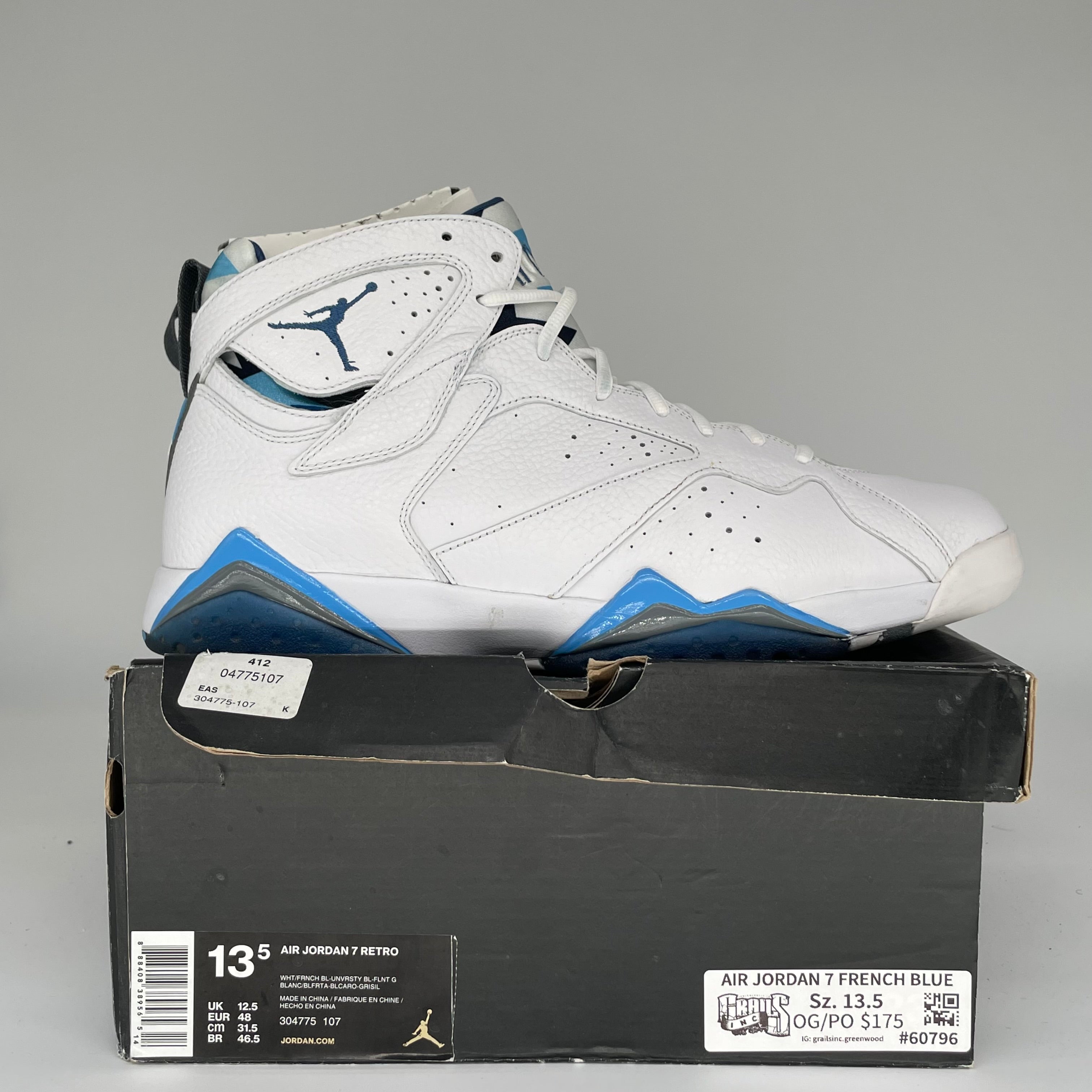 AIR JORDAN 7 FRENCH BLUE SIZE 13.5 304775-107