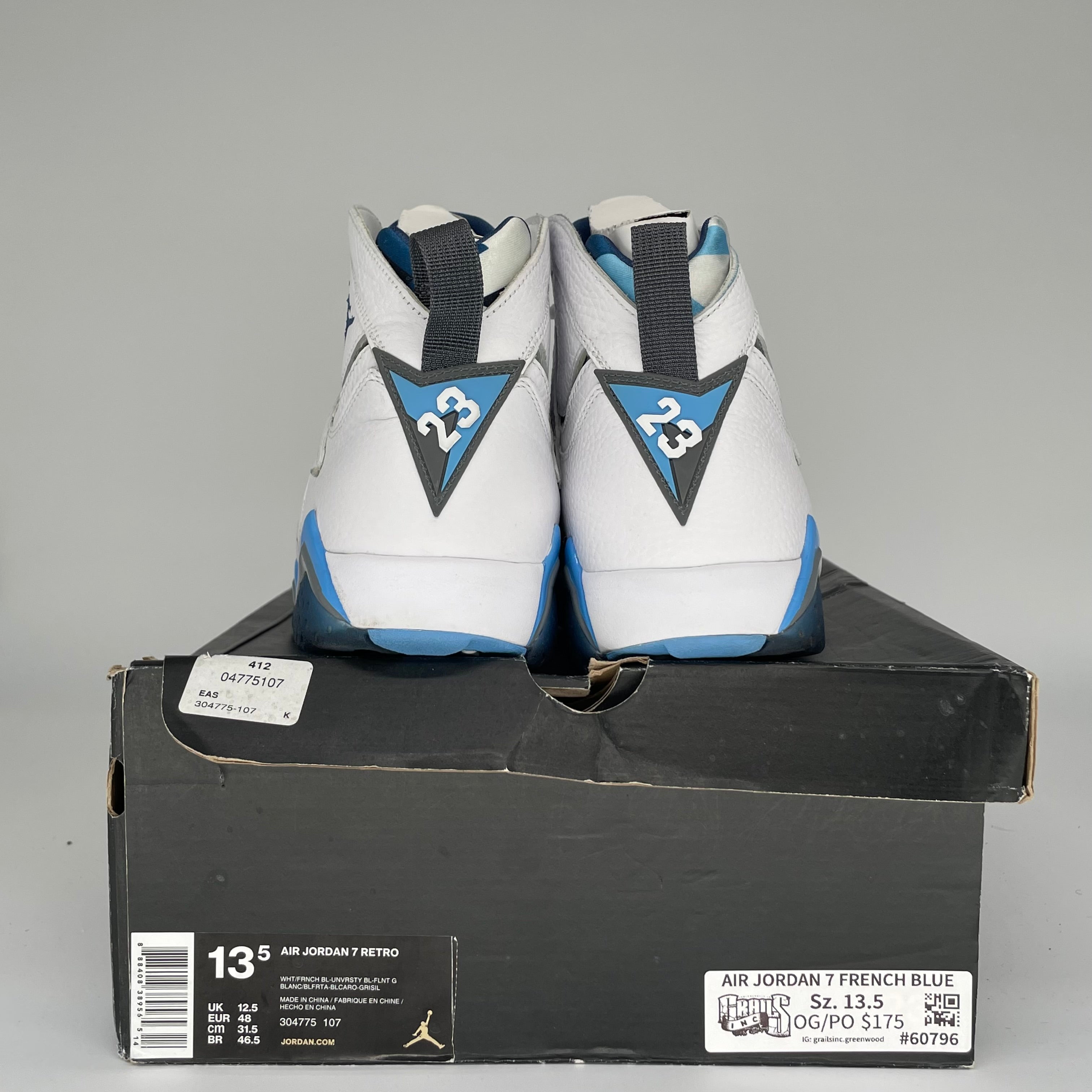 AIR JORDAN 7 FRENCH BLUE SIZE 13.5 304775-107