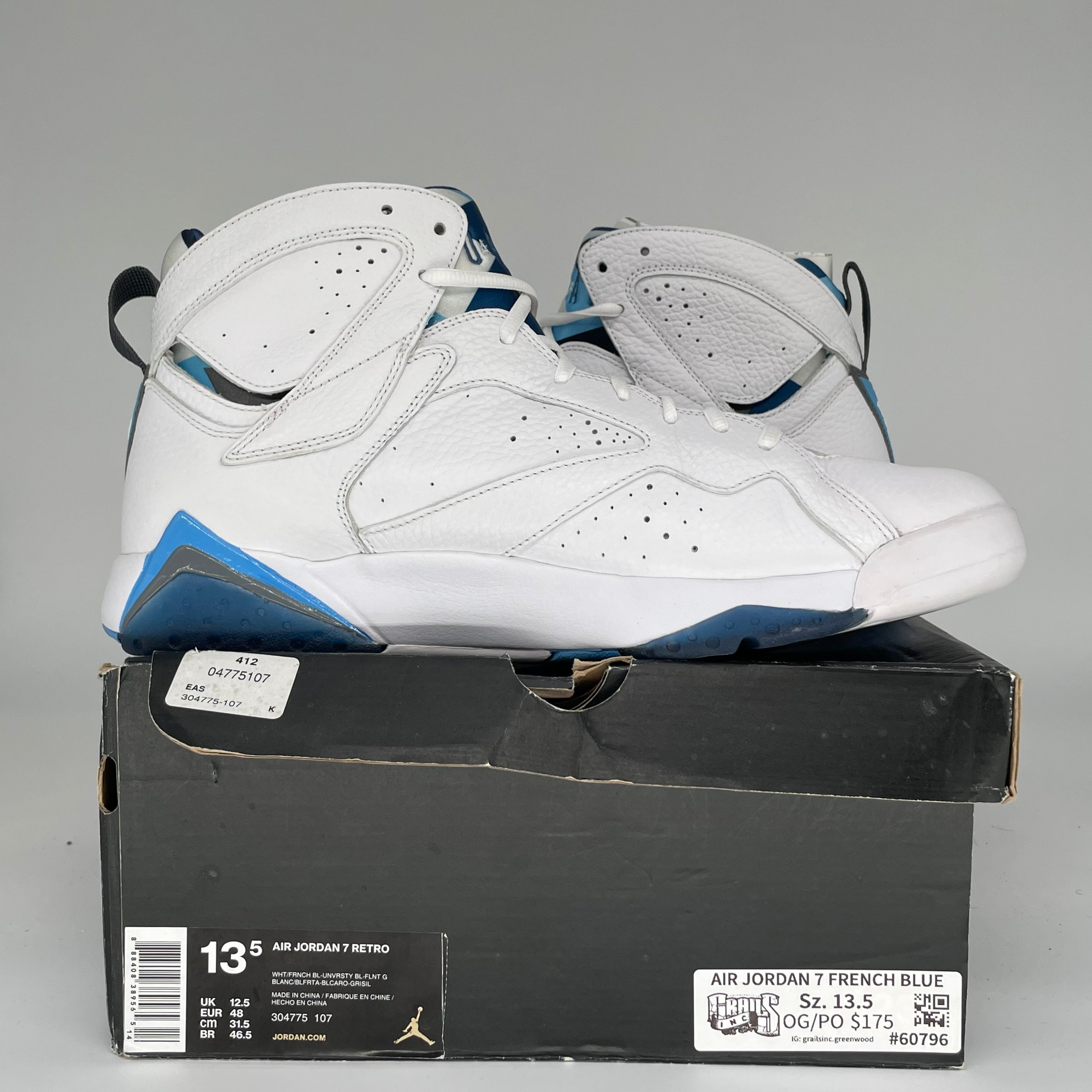 AIR JORDAN 7 FRENCH BLUE SIZE 13.5 304775-107