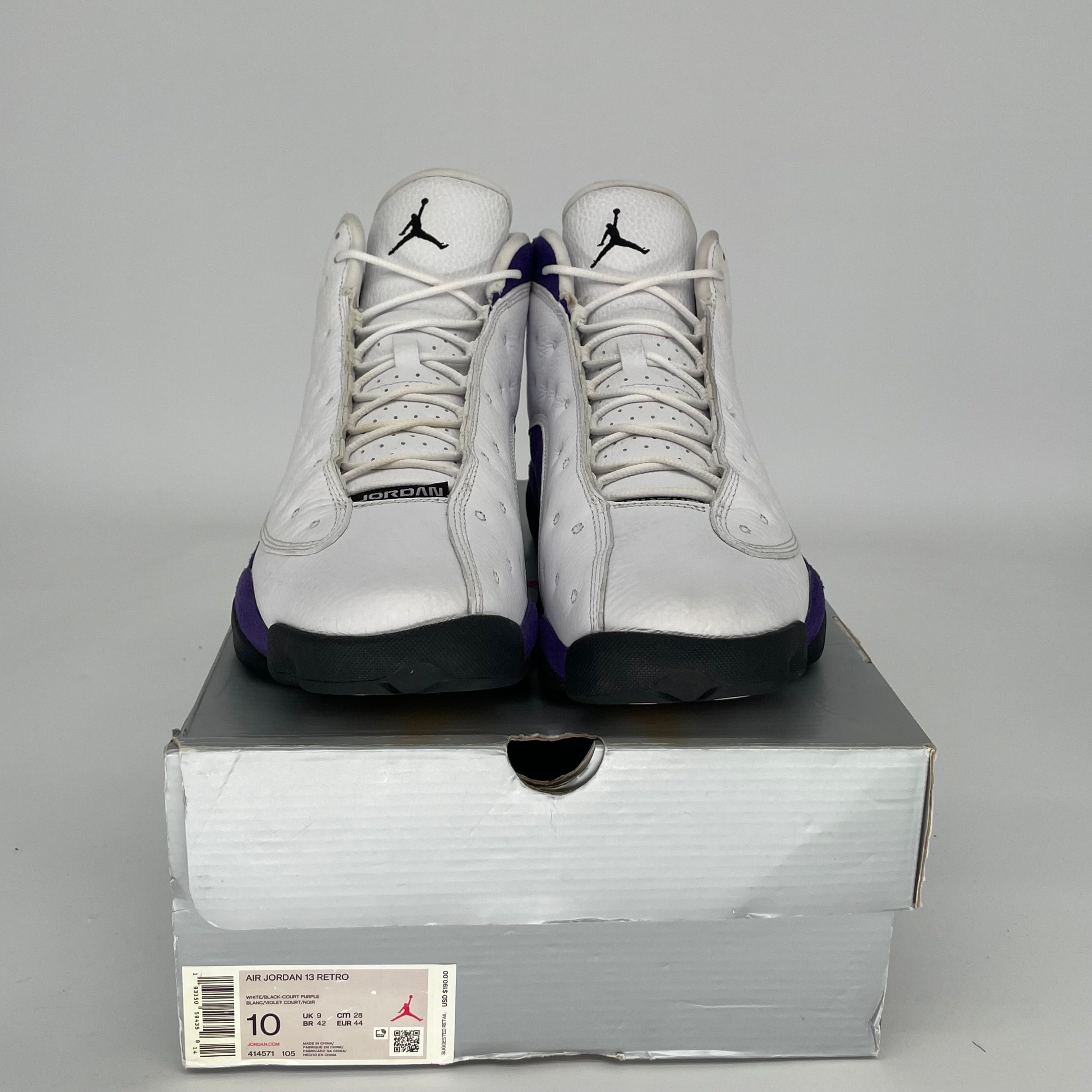 AIR JORDAN 13 LAKERS SIZE 10 414571-105