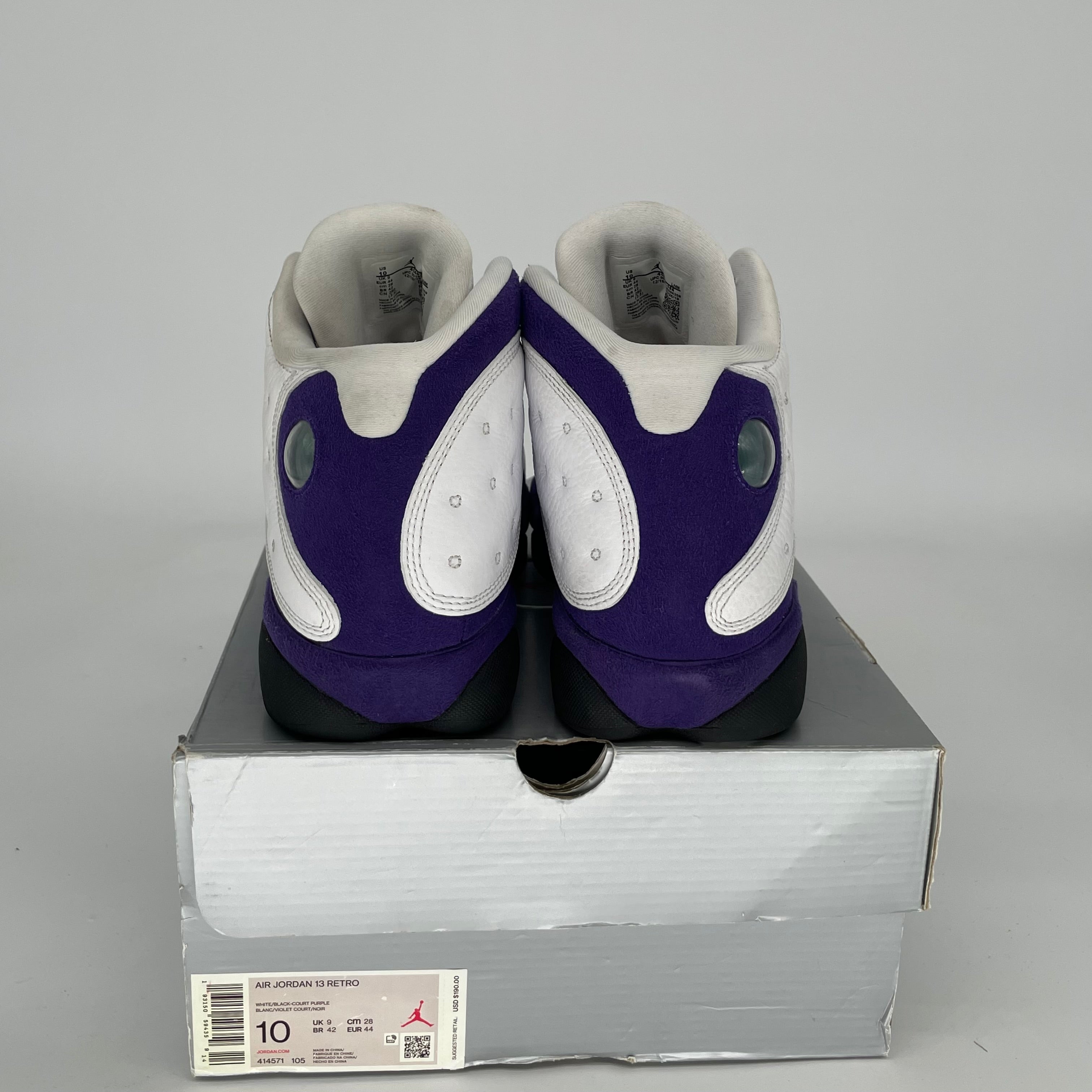 AIR JORDAN 13 LAKERS SIZE 10 414571-105