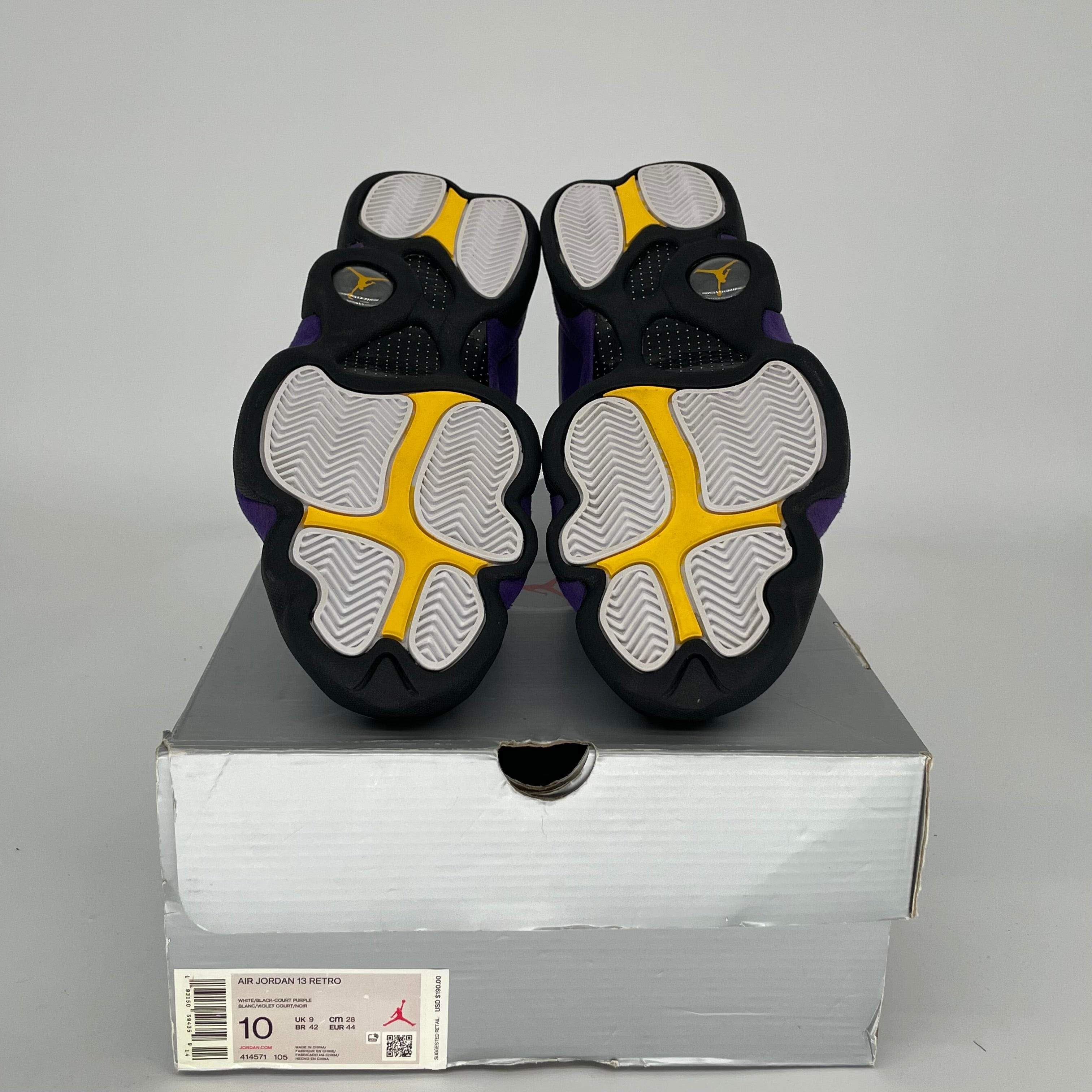 AIR JORDAN 13 LAKERS SIZE 10 414571-105