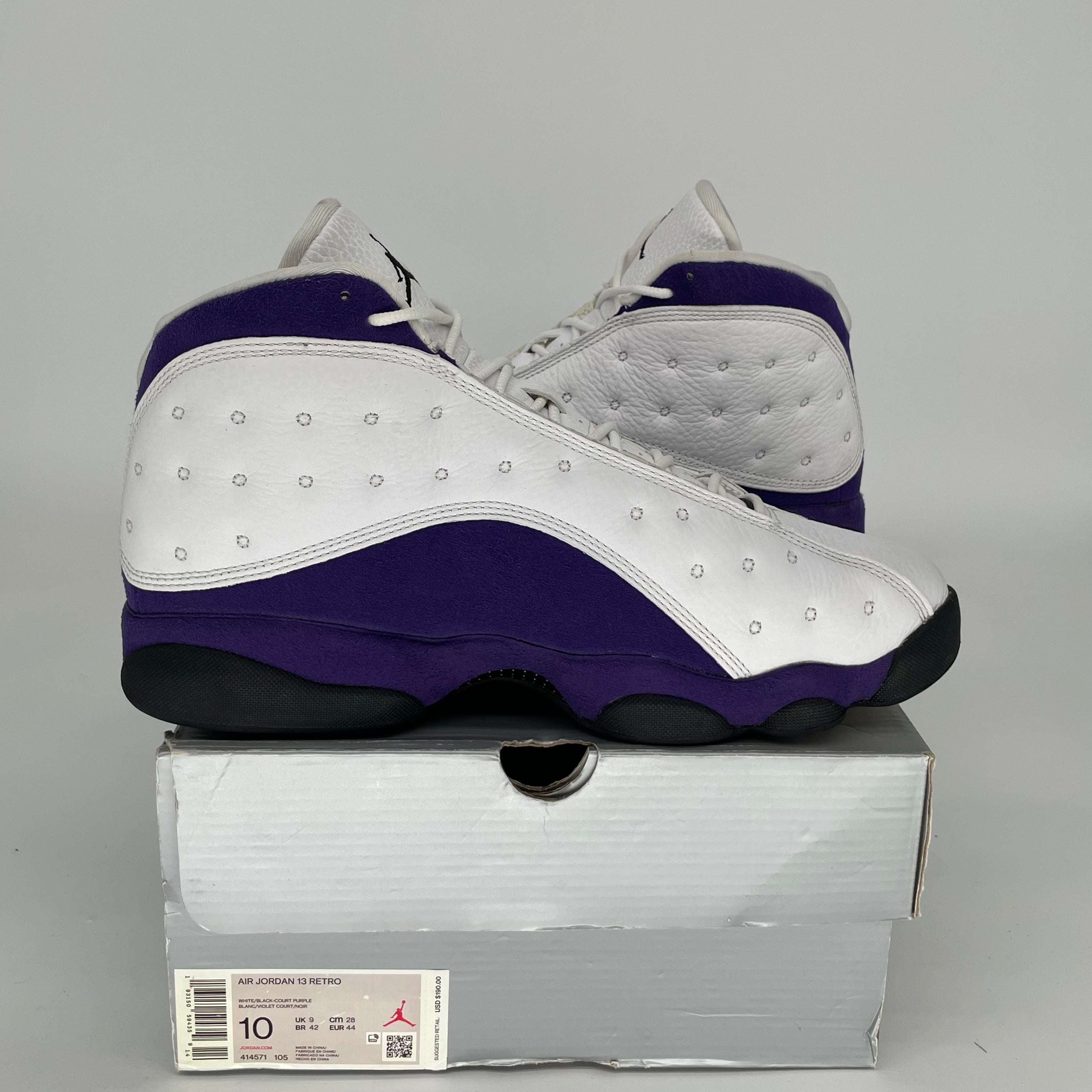 AIR JORDAN 13 LAKERS SIZE 10 414571-105