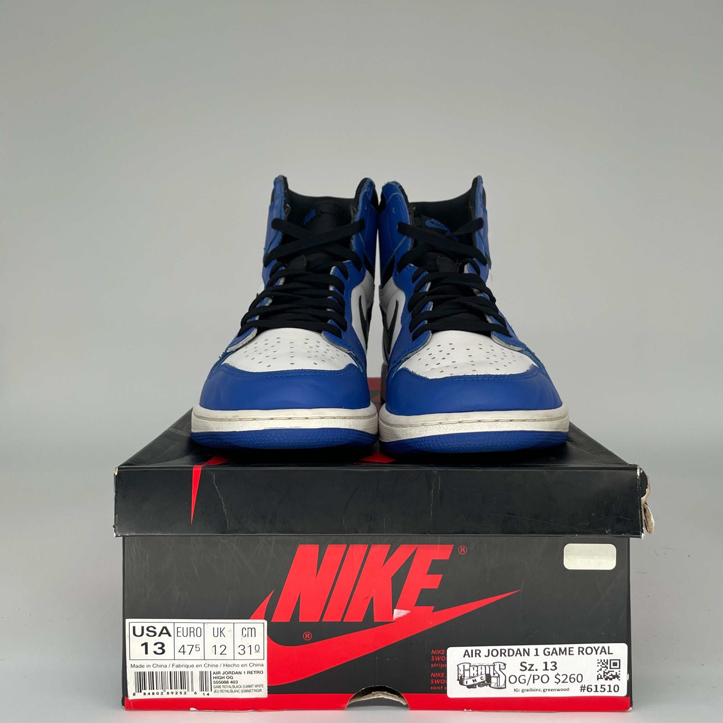 AIR JORDAN 1 GAME ROYAL SIZE 13 555088-403