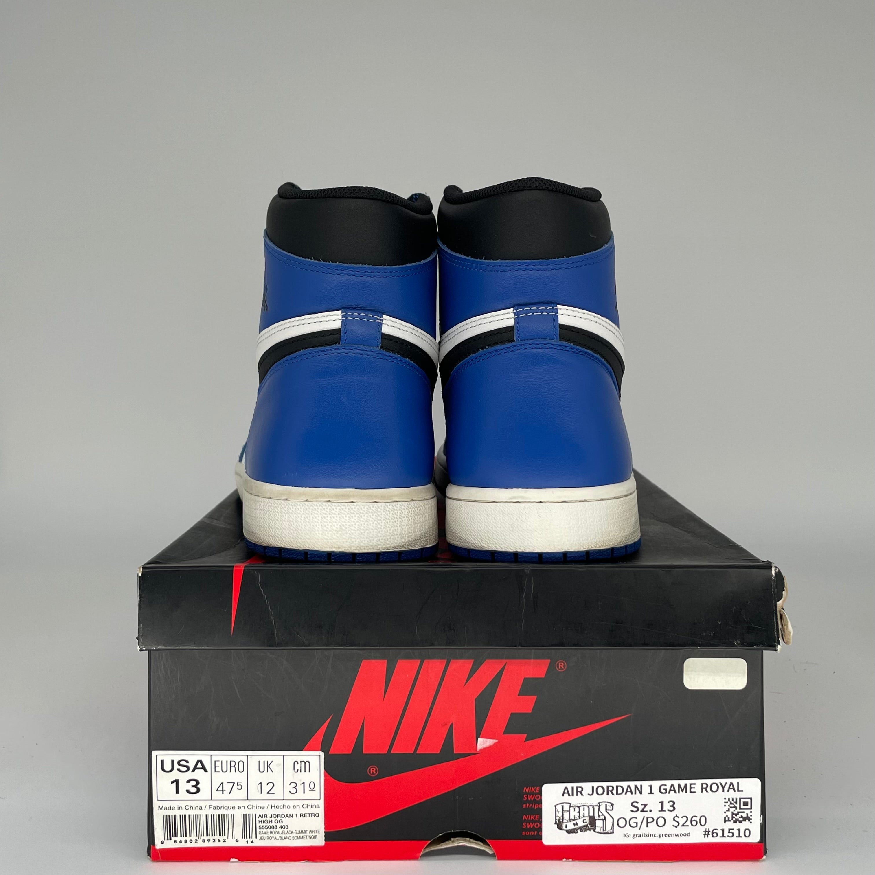 AIR JORDAN 1 GAME ROYAL SIZE 13 555088-403