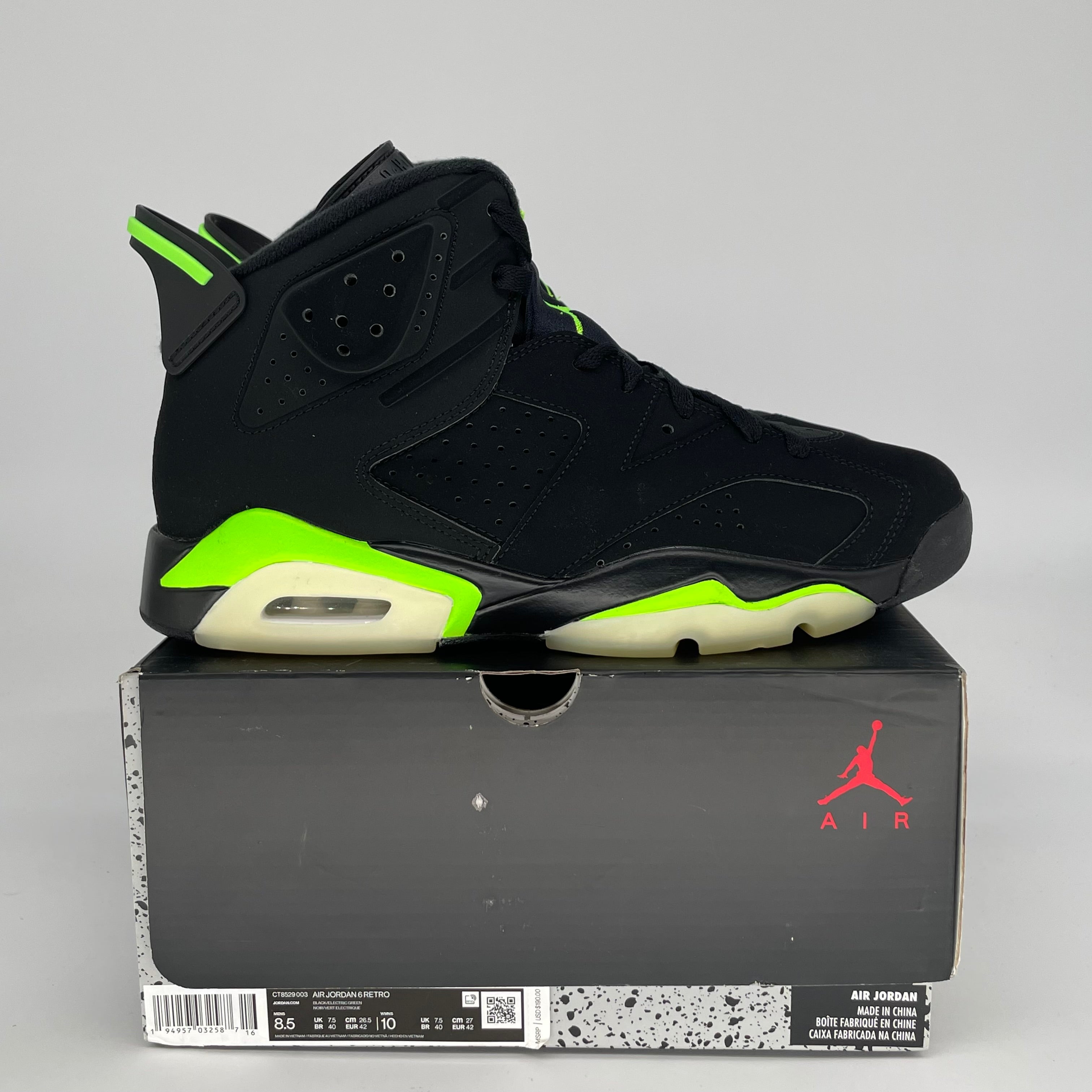 AIR JORDAN 6 ELECTRIC GREEN SIZE 8.5 CT8529-003