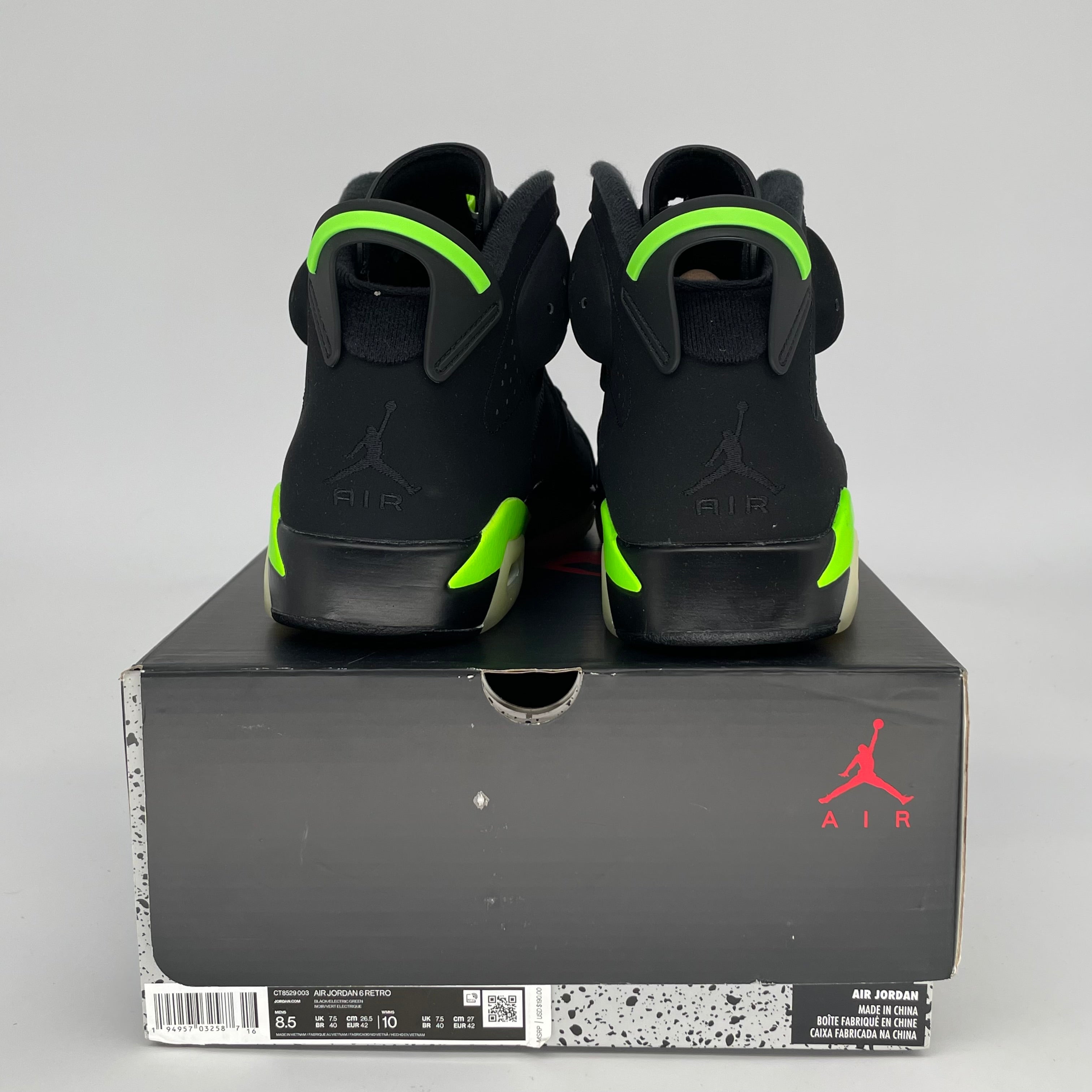 AIR JORDAN 6 ELECTRIC GREEN SIZE 8.5 CT8529-003