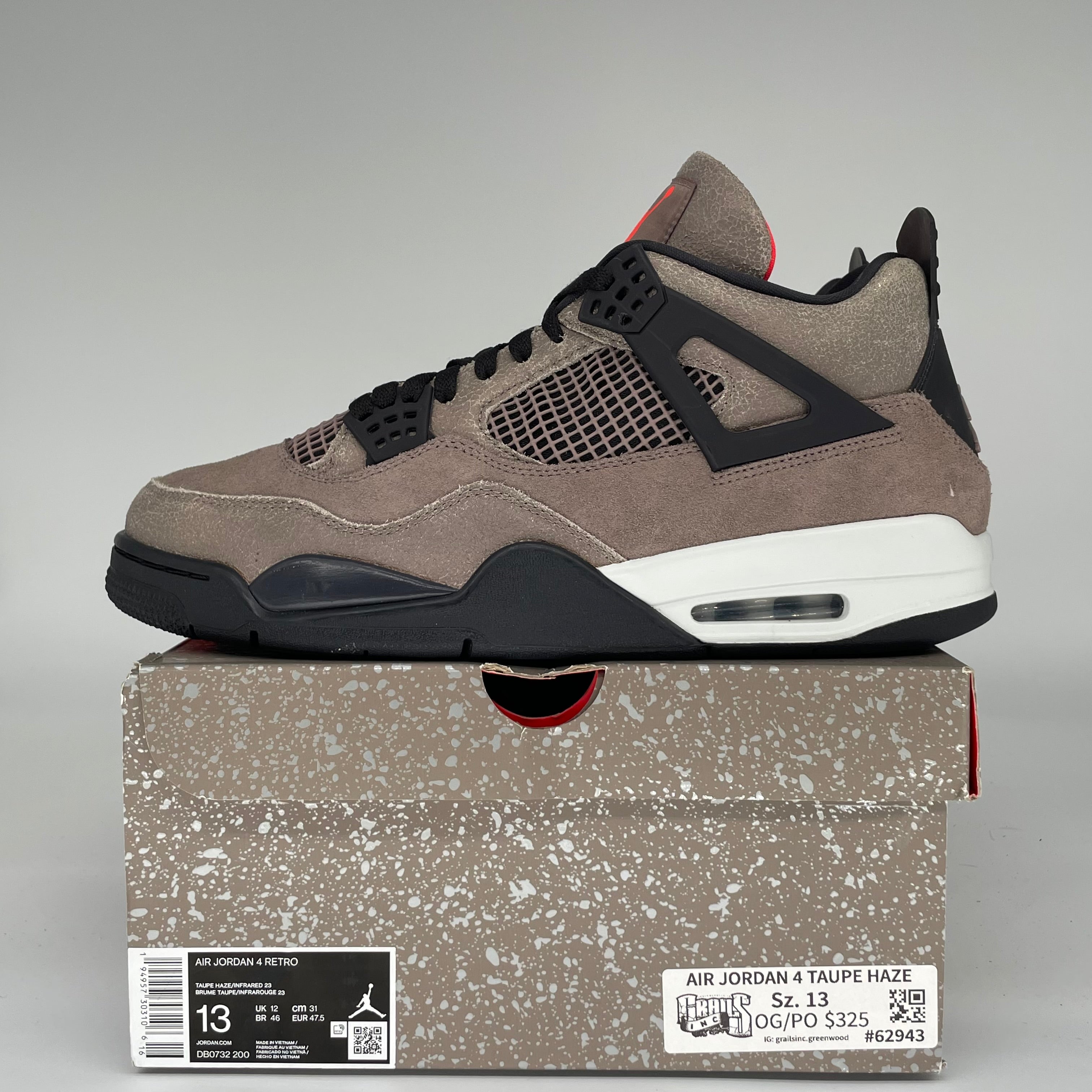 AIR JORDAN 4 TAUPE HAZE SIZE 13 DB0732-200