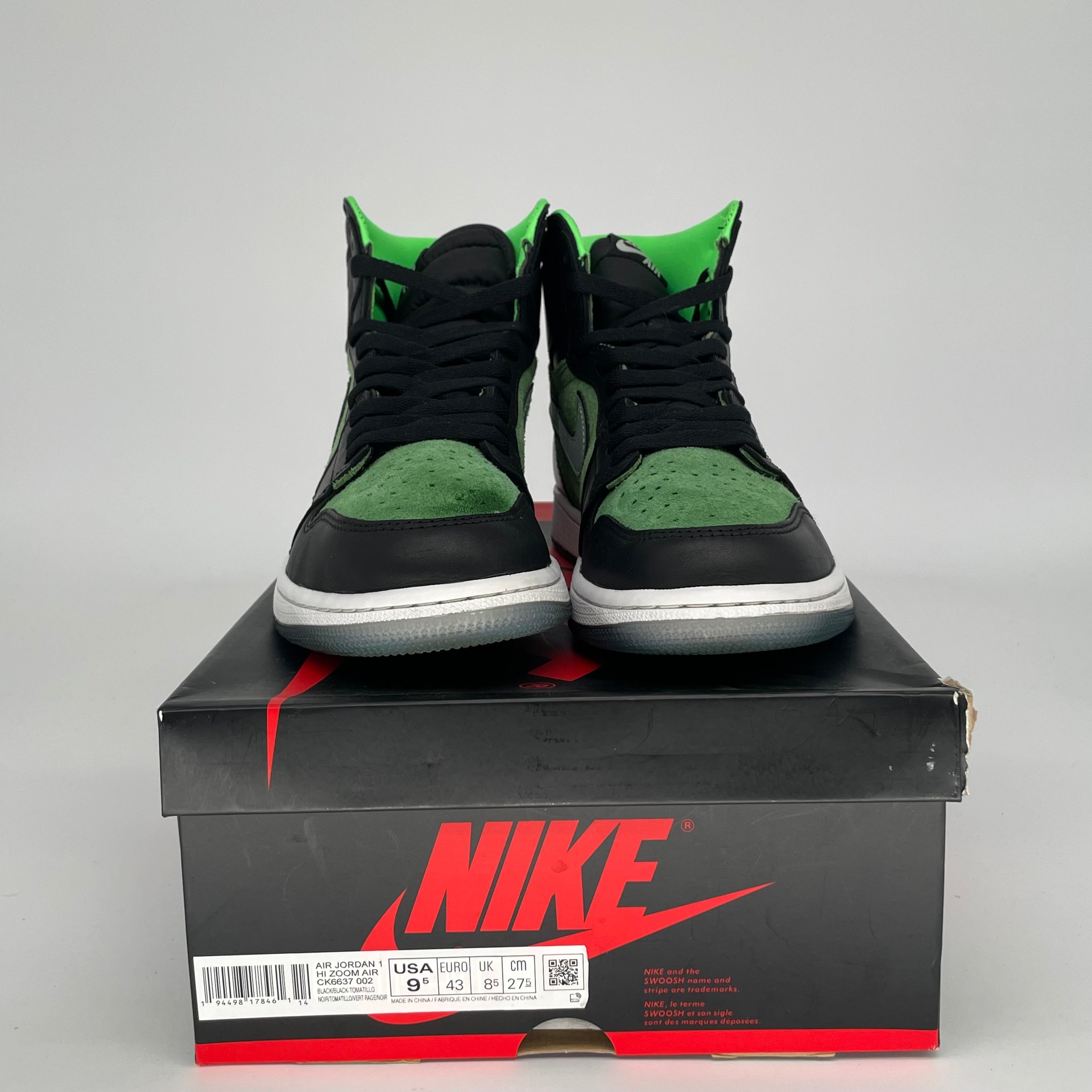 AIR JORDAN 1 ZOOM ZEN GREEN SIZE 9.5 CK6637-002