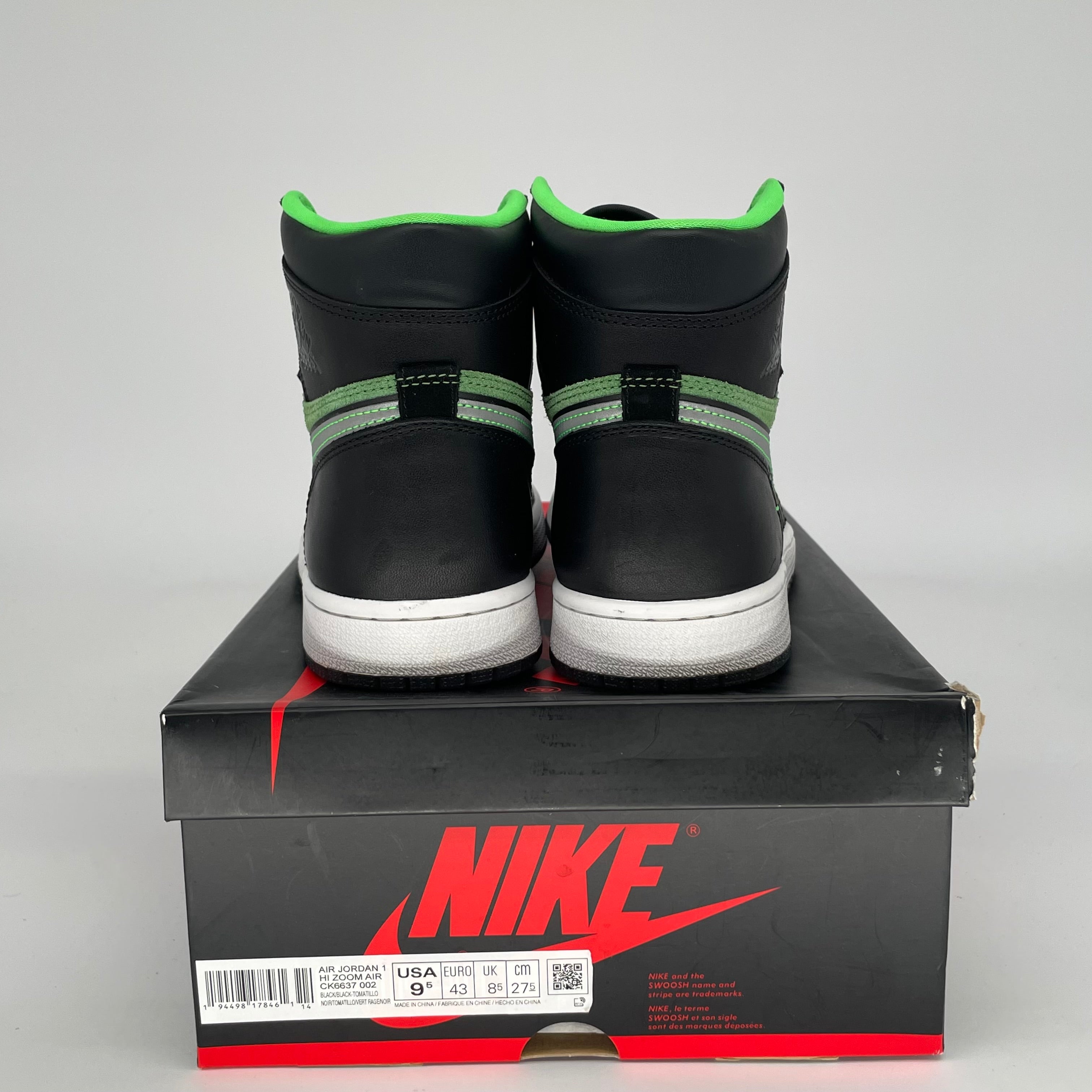 AIR JORDAN 1 ZOOM ZEN GREEN SIZE 9.5 CK6637-002