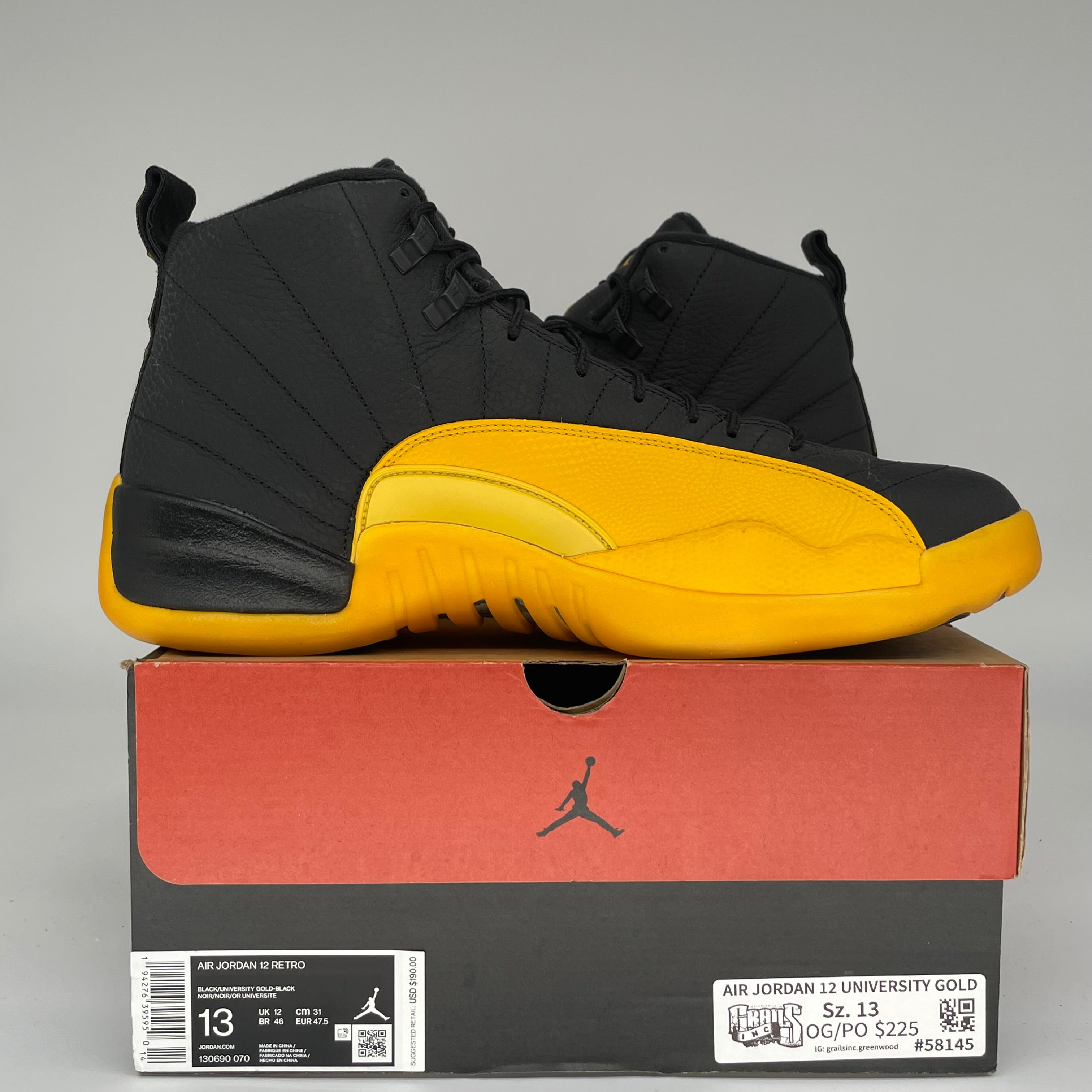 Air Jordan 12 University Gold Size 13 130690-070