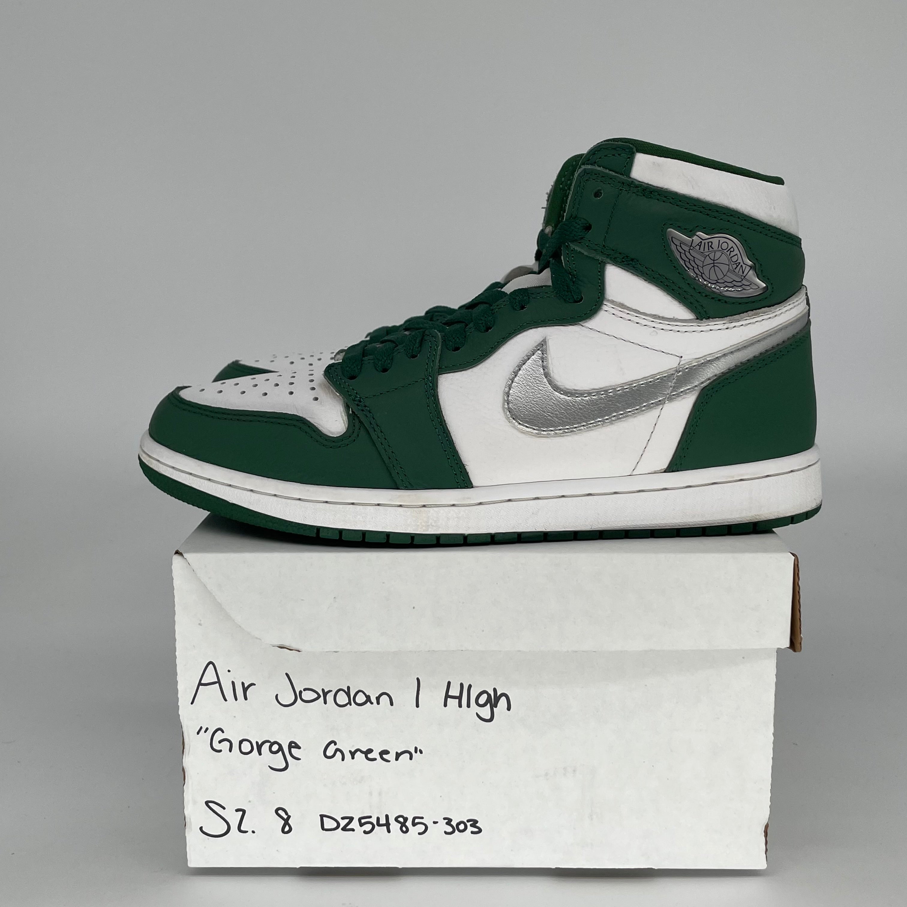 AIR JORDAN 1 GORGE GREEN SIZE 8 DZ5485-303