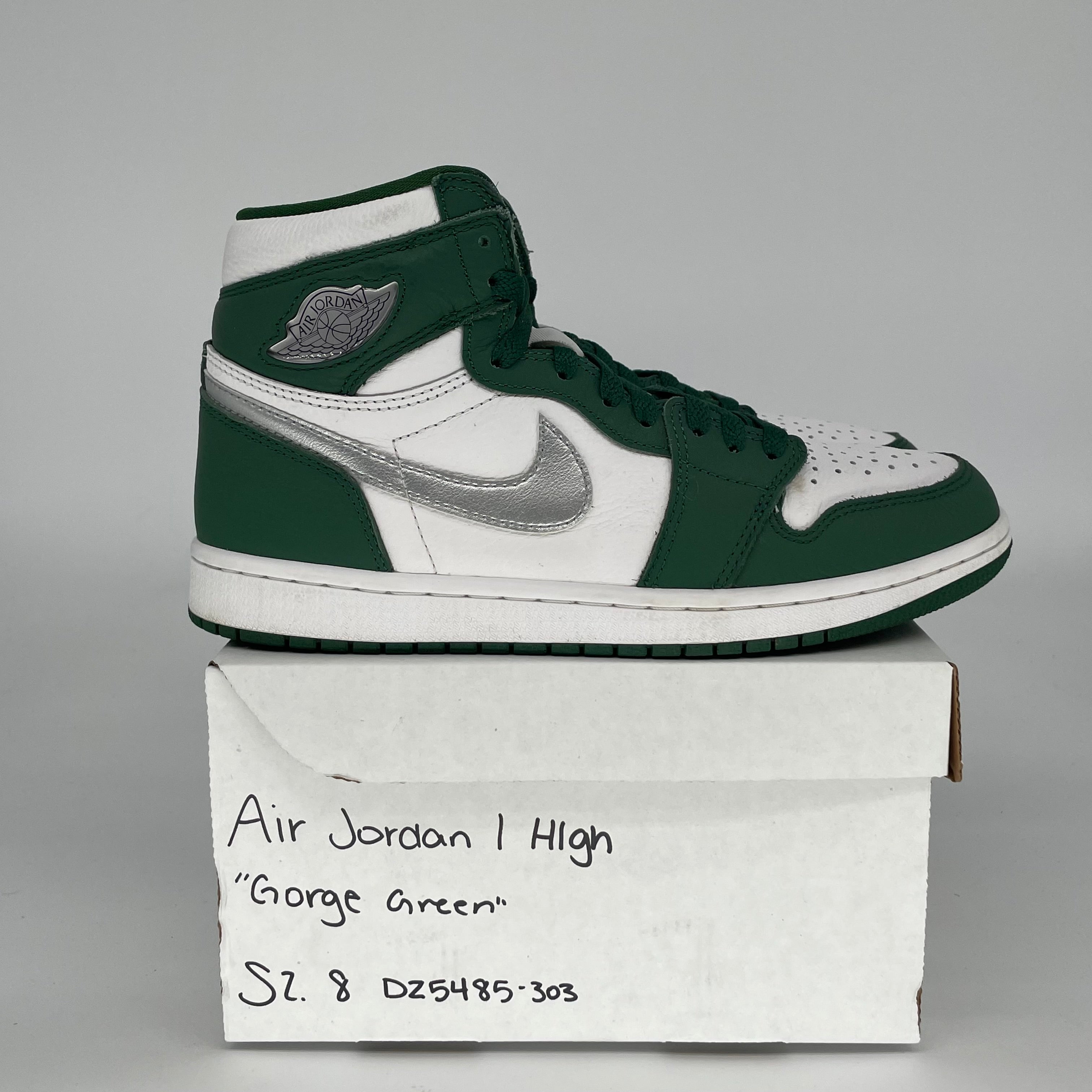 AIR JORDAN 1 GORGE GREEN SIZE 8 DZ5485-303