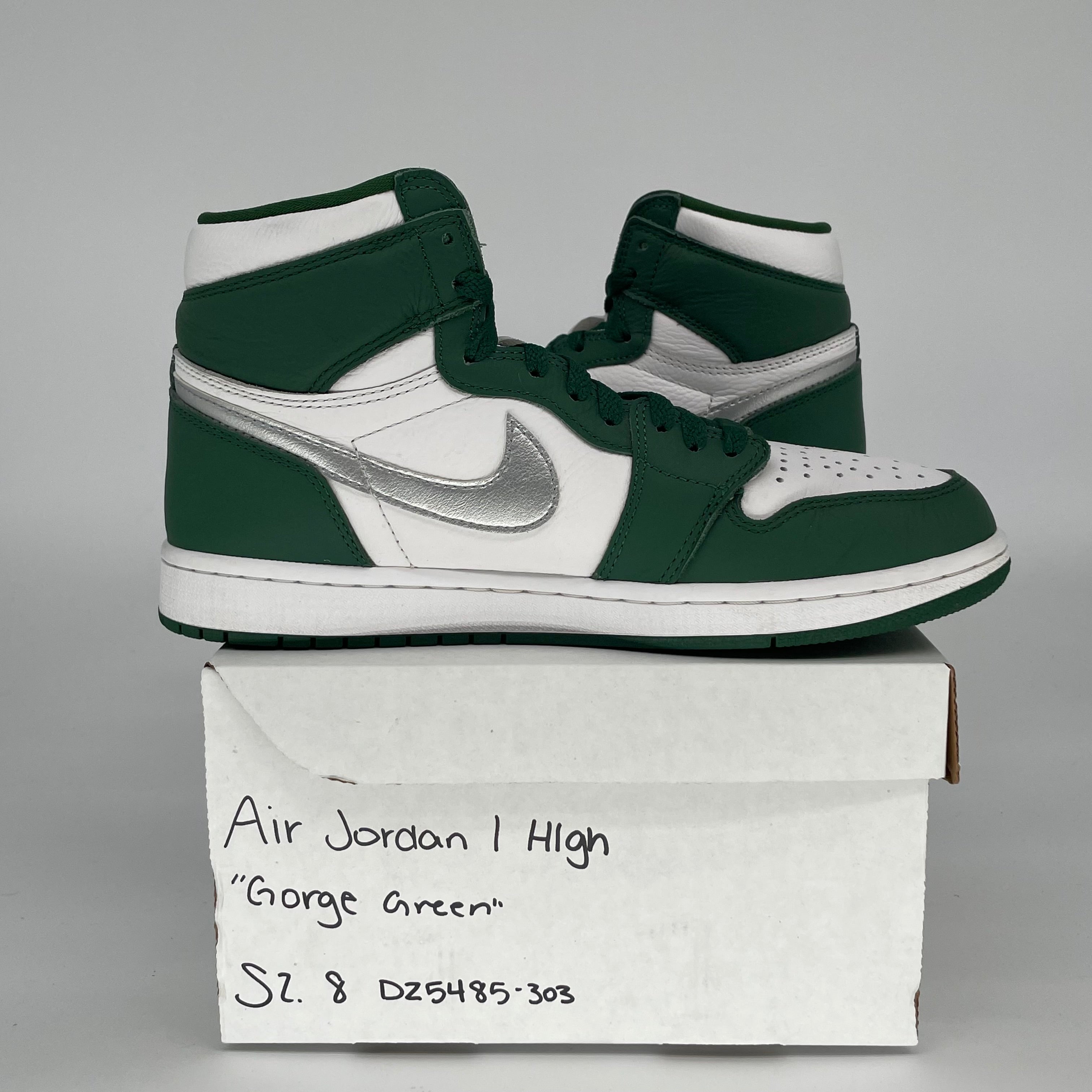 AIR JORDAN 1 GORGE GREEN SIZE 8 DZ5485-303