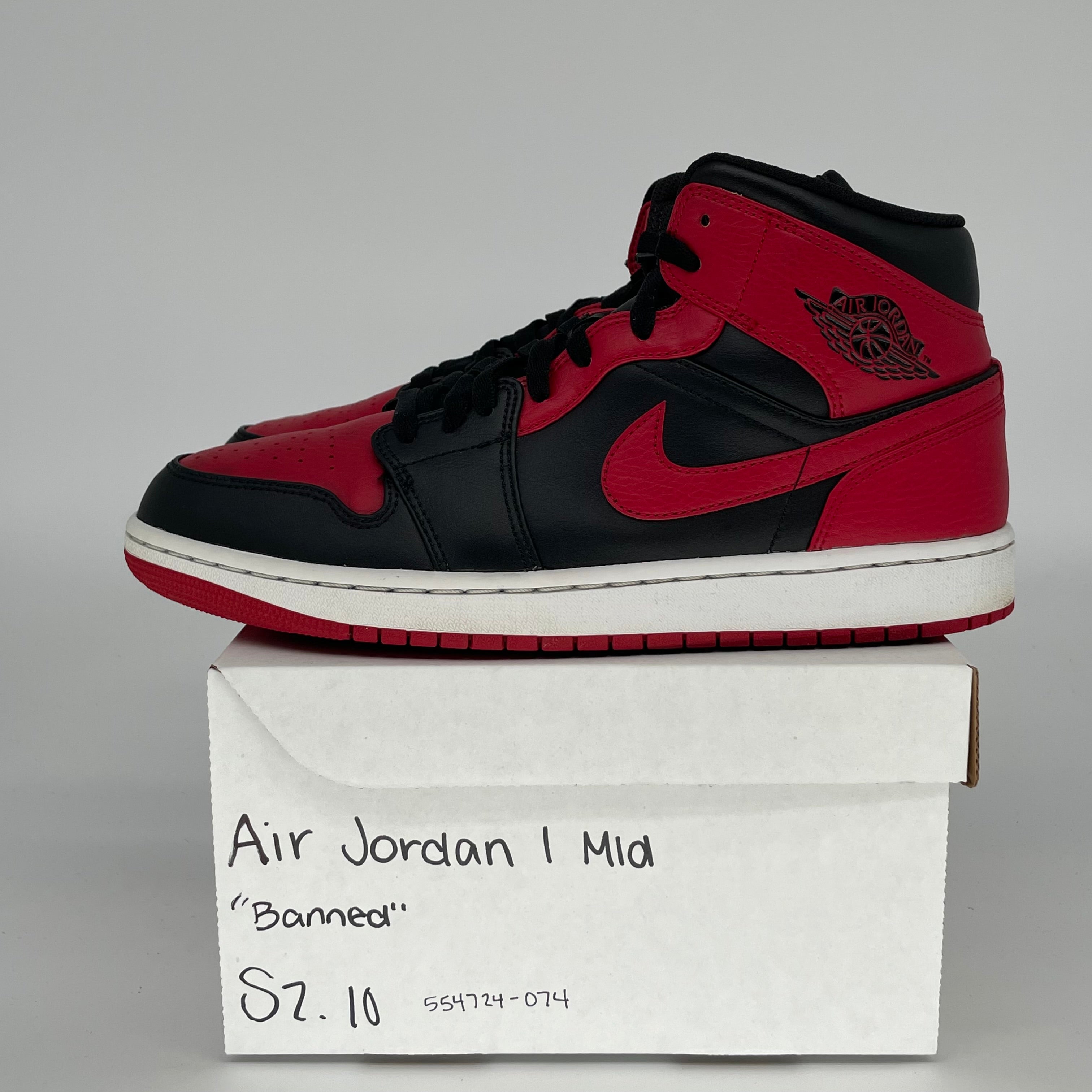 AIR JORDAN 1 MID BANNED SIZE 10 554724-074