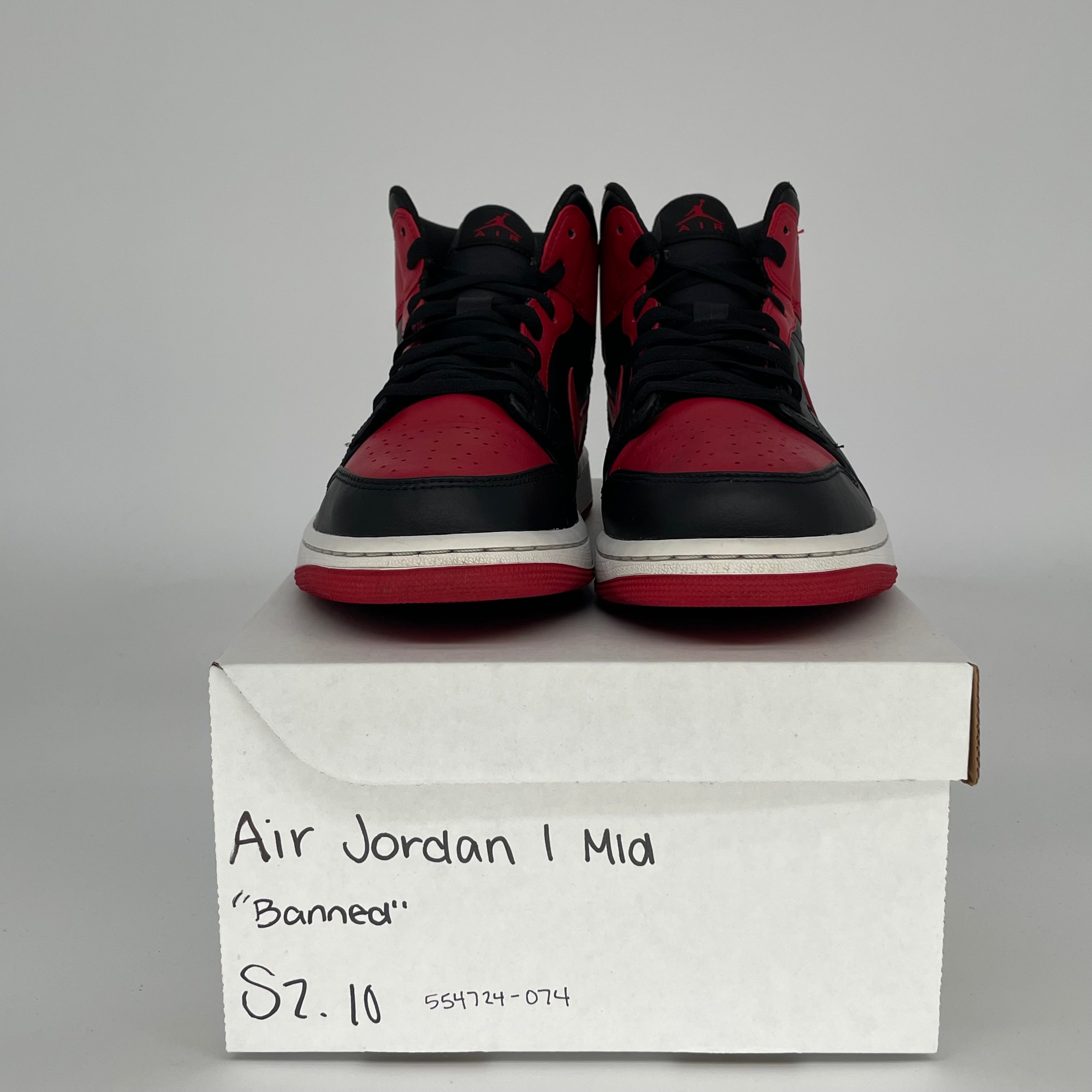 AIR JORDAN 1 MID BANNED SIZE 10 554724-074