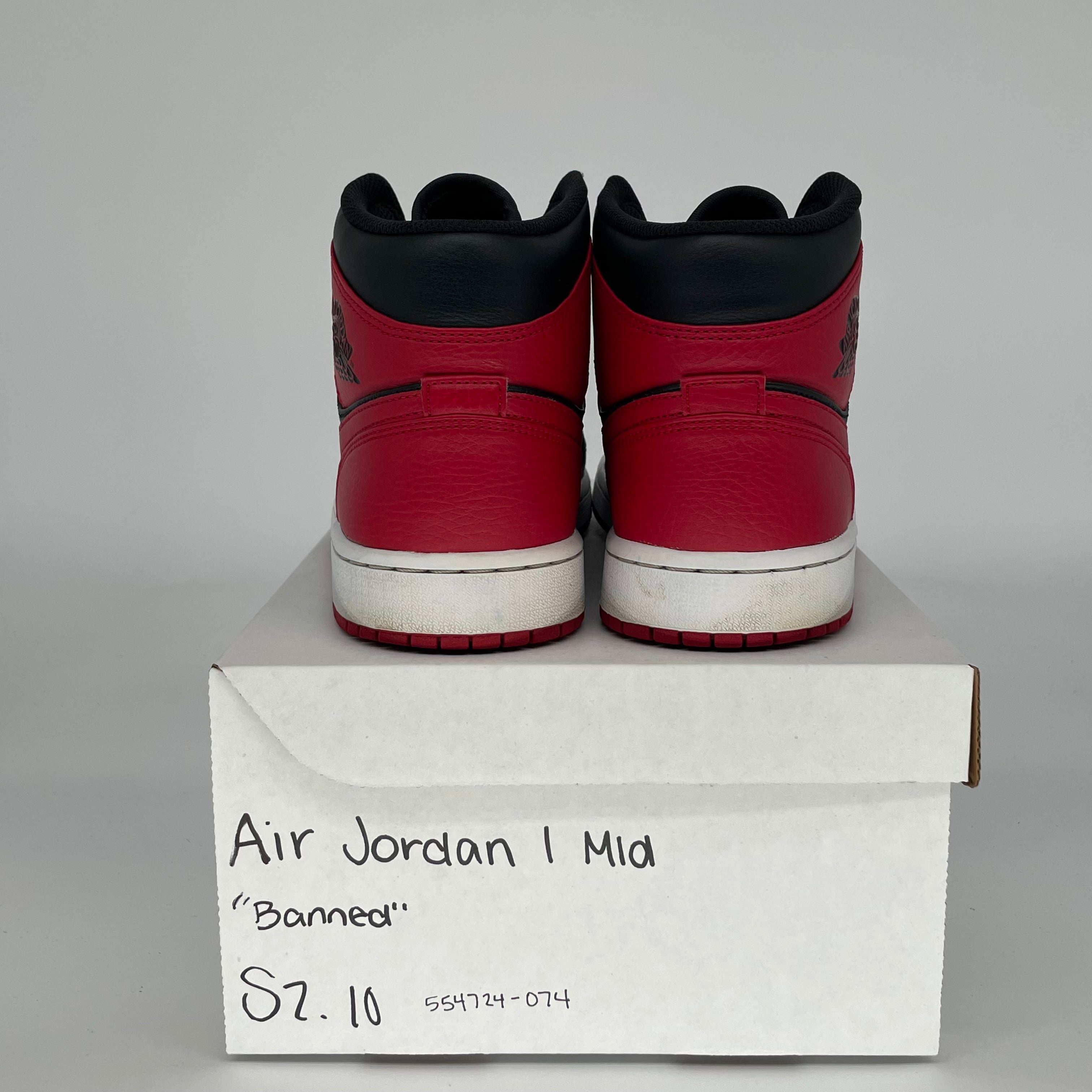 AIR JORDAN 1 MID BANNED SIZE 10 554724-074