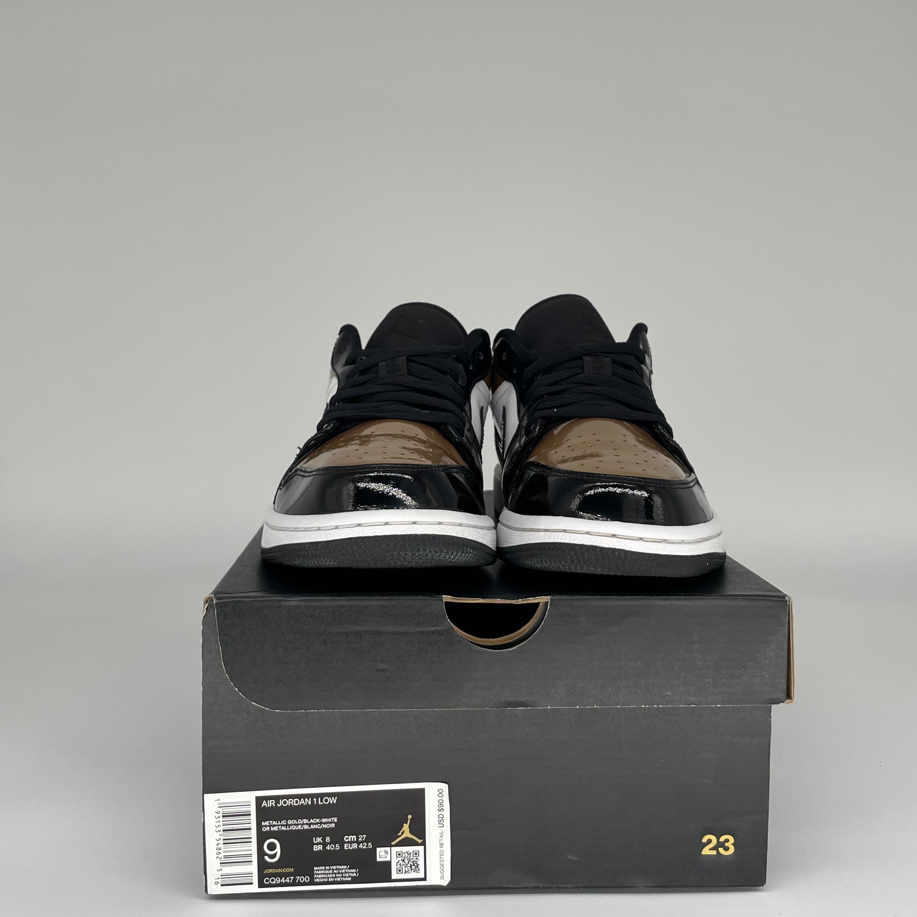 AIR JORDAN 1 LOW GOLD TOE SIZE 9 CQ9447-700