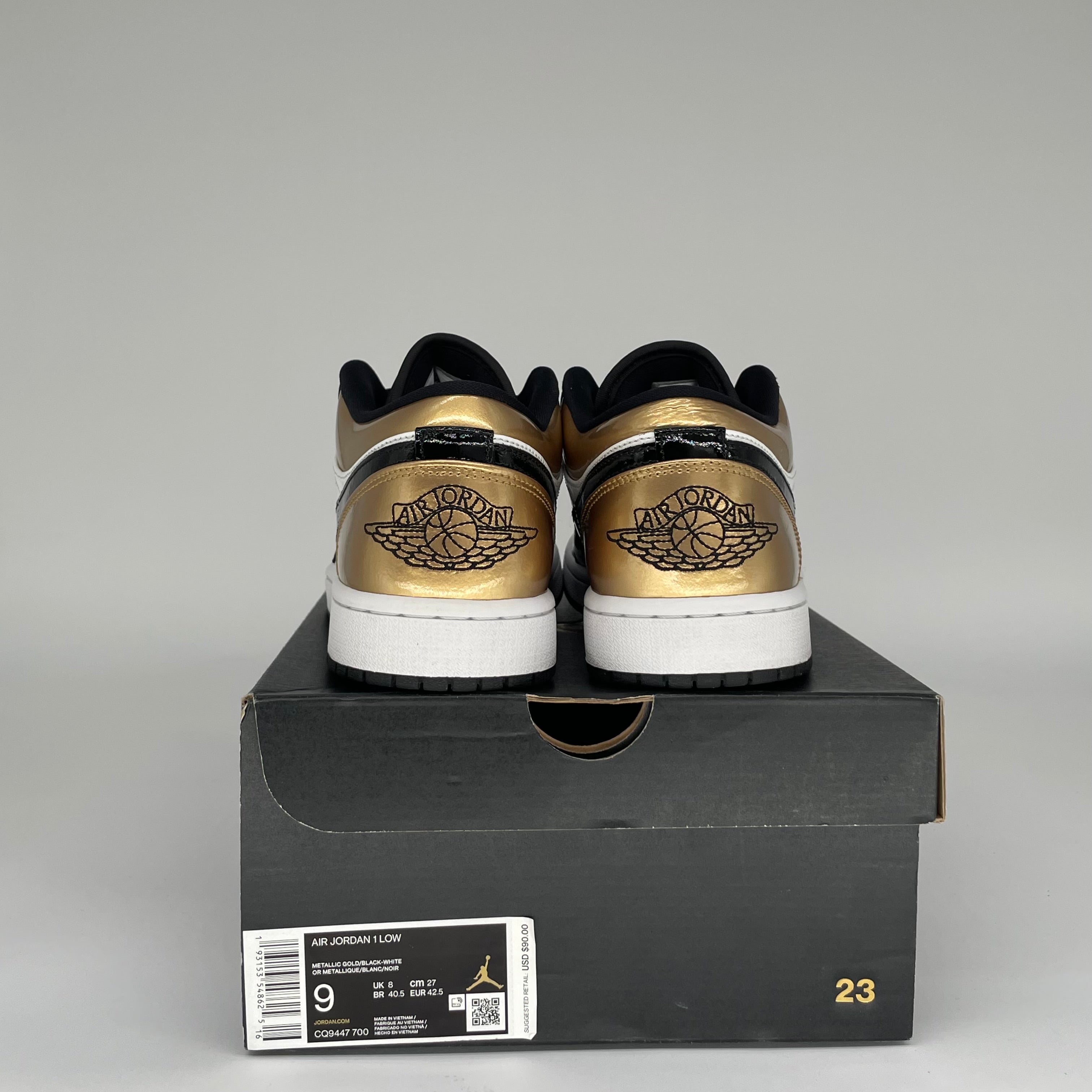 AIR JORDAN 1 LOW GOLD TOE SIZE 9 CQ9447-700