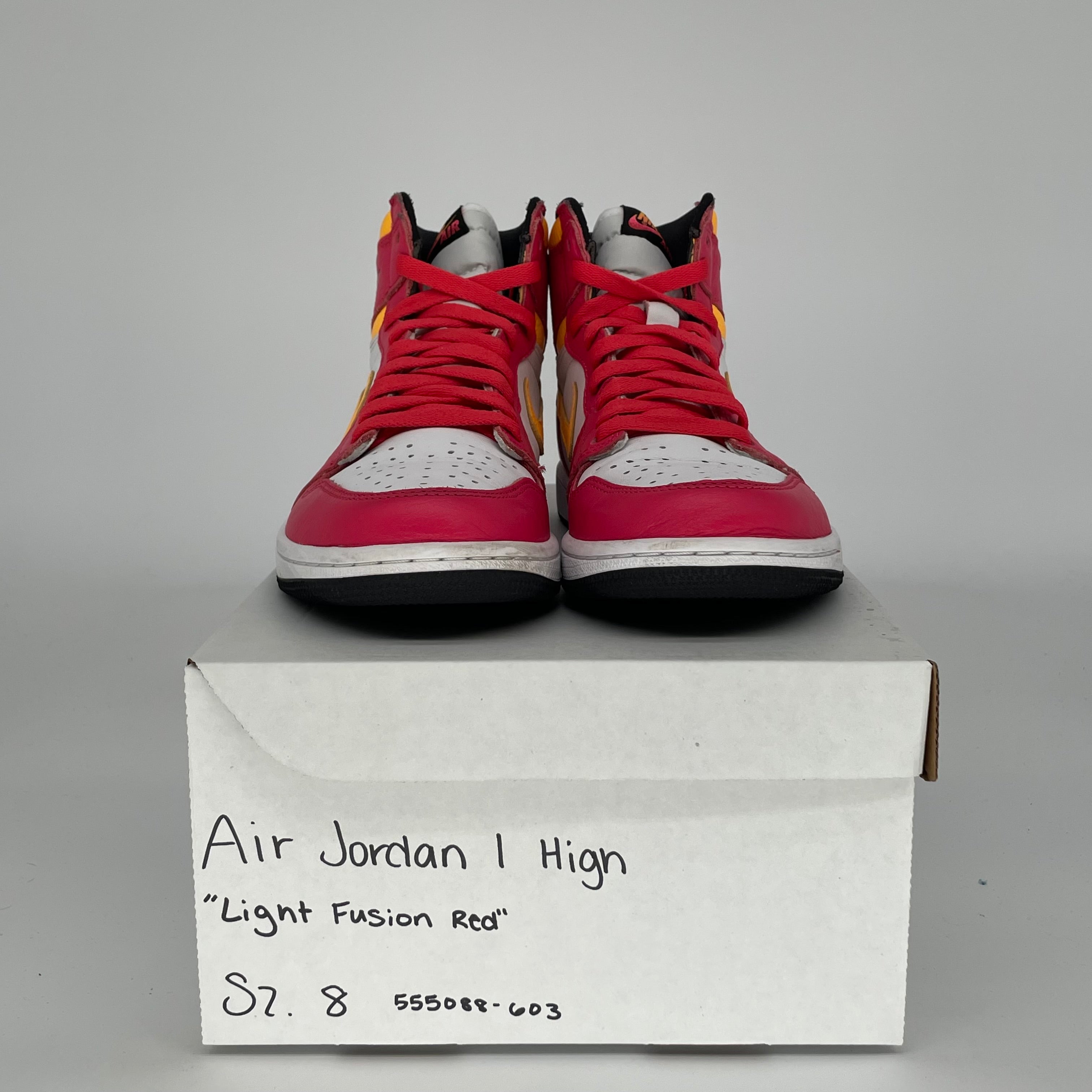 AIR JORDAN 1 LIGHT FUSION RED SIZE 8 555088-603