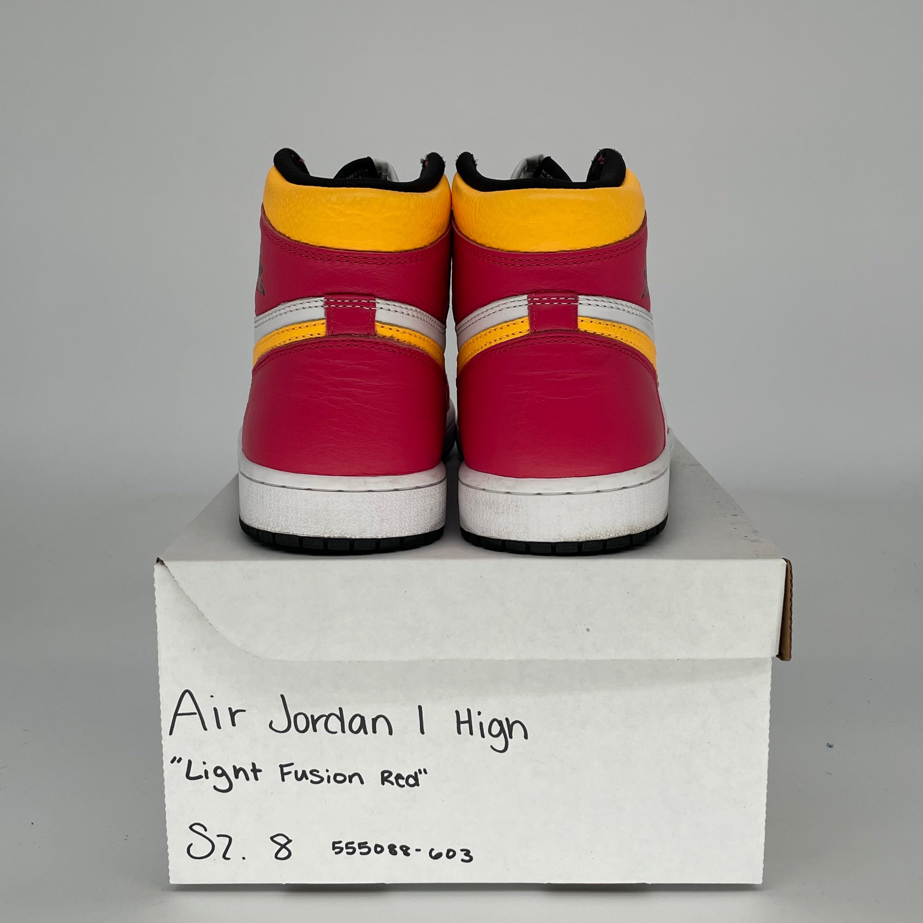 AIR JORDAN 1 LIGHT FUSION RED SIZE 8 555088-603