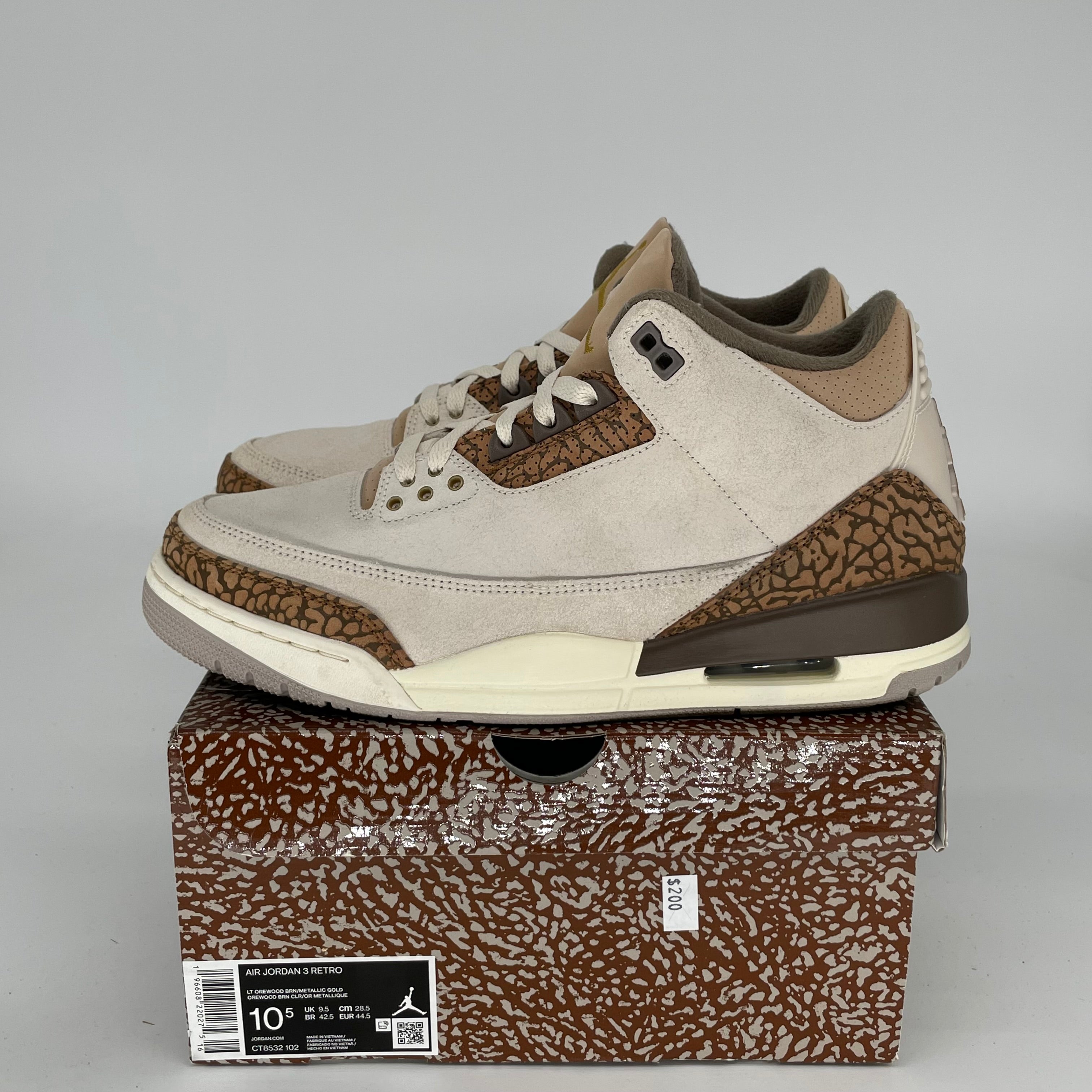 AIR JORDAN 3 PALOMINO SIZE 10.5 CT8532-102