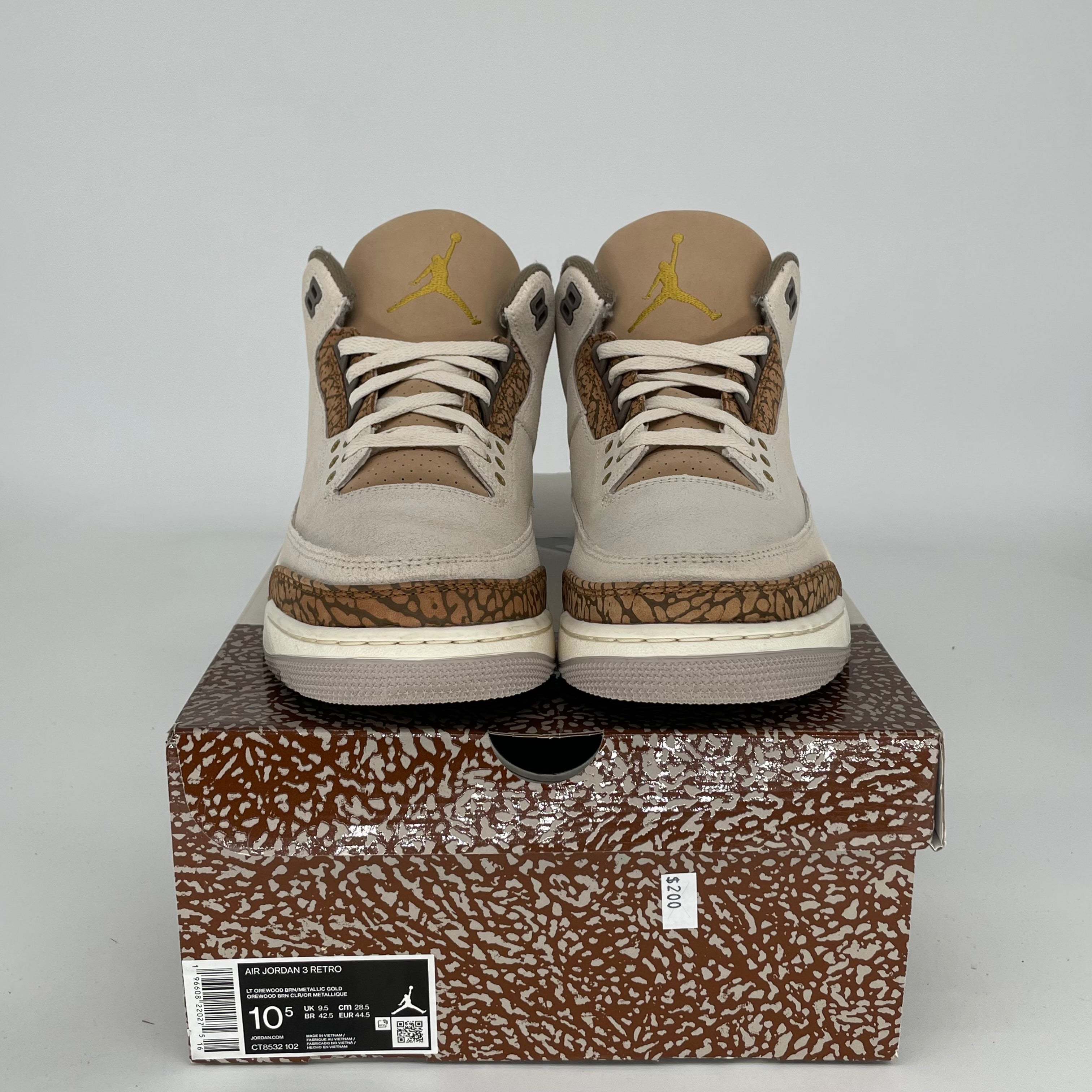 AIR JORDAN 3 PALOMINO SIZE 10.5 CT8532-102