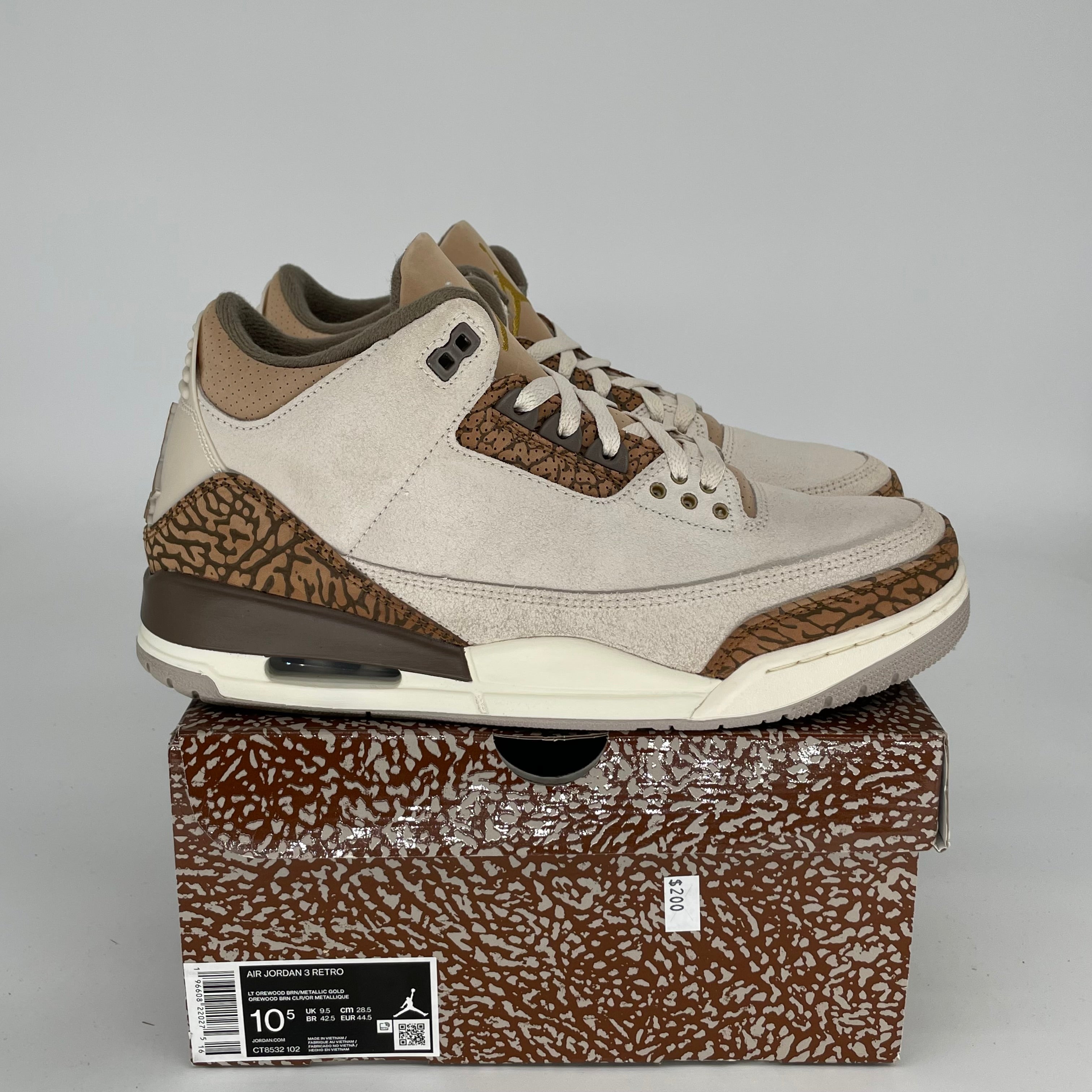 AIR JORDAN 3 PALOMINO SIZE 10.5 CT8532-102