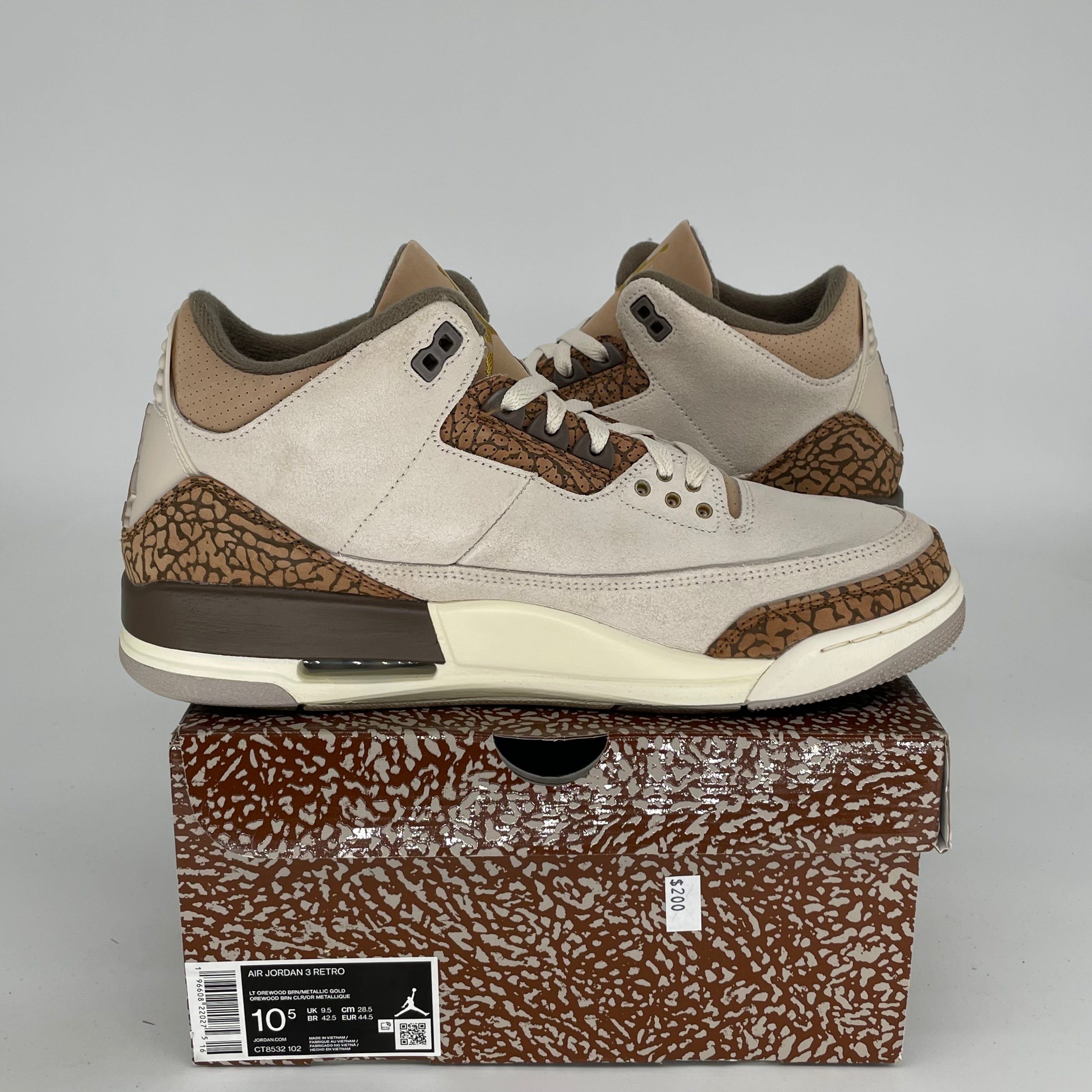 AIR JORDAN 3 PALOMINO SIZE 10.5 CT8532-102