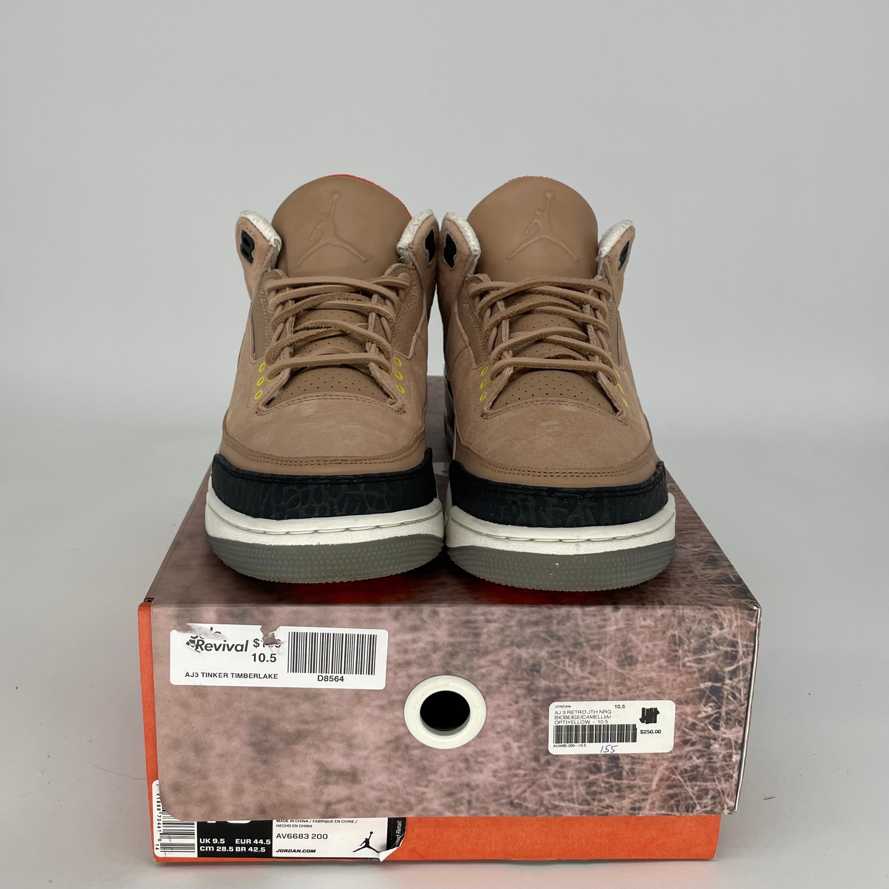 AIR JORDAN 3 JTH BIO BEIGE SIZE 10.5 AV6683-200