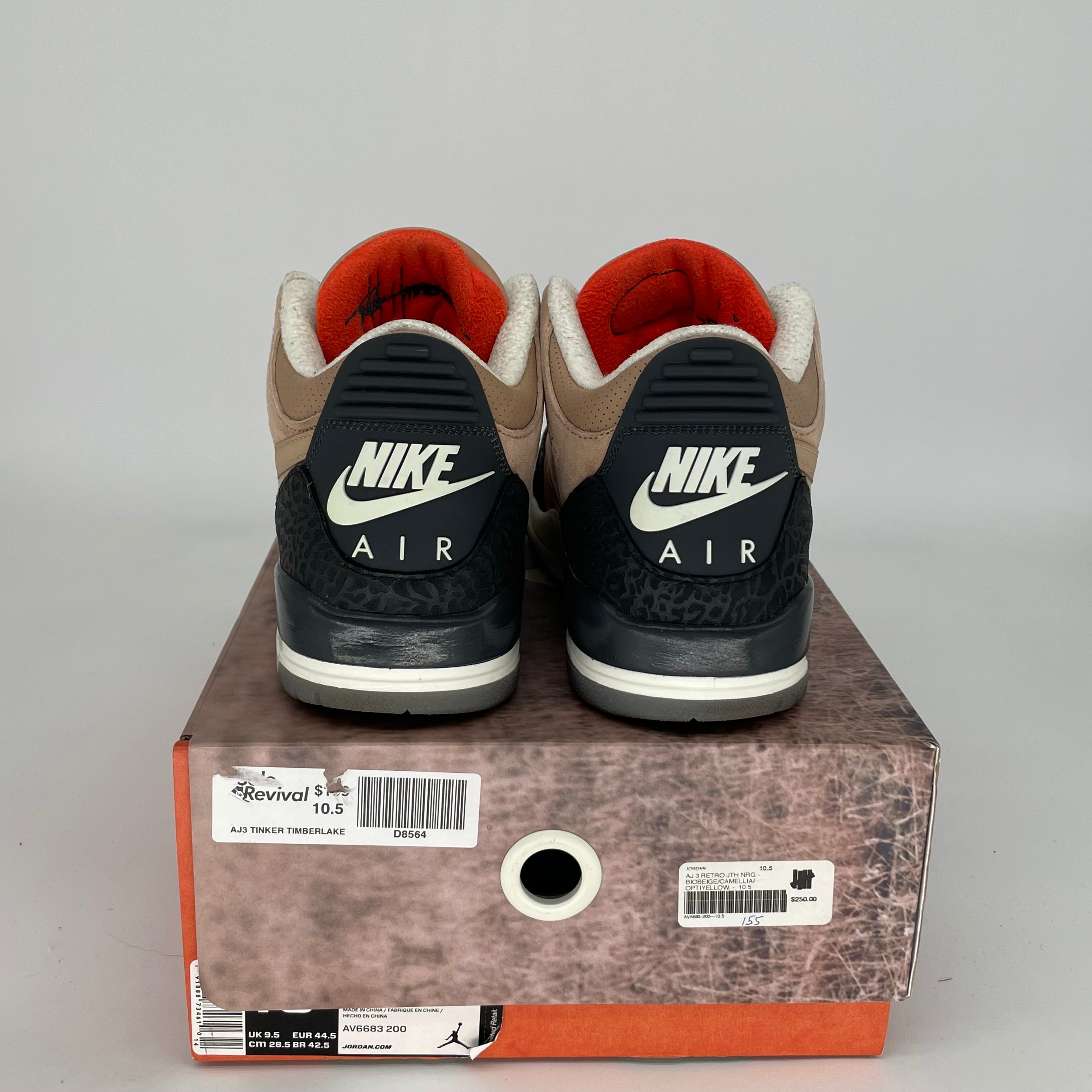 AIR JORDAN 3 JTH BIO BEIGE SIZE 10.5 AV6683-200