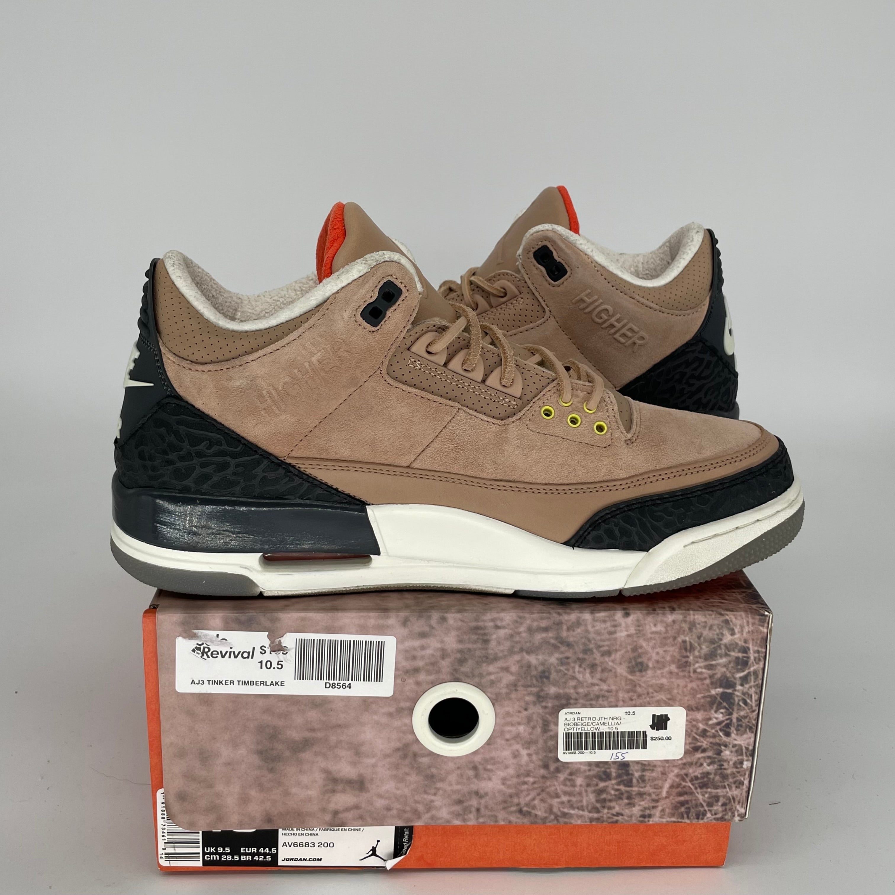 AIR JORDAN 3 JTH BIO BEIGE SIZE 10.5 AV6683-200