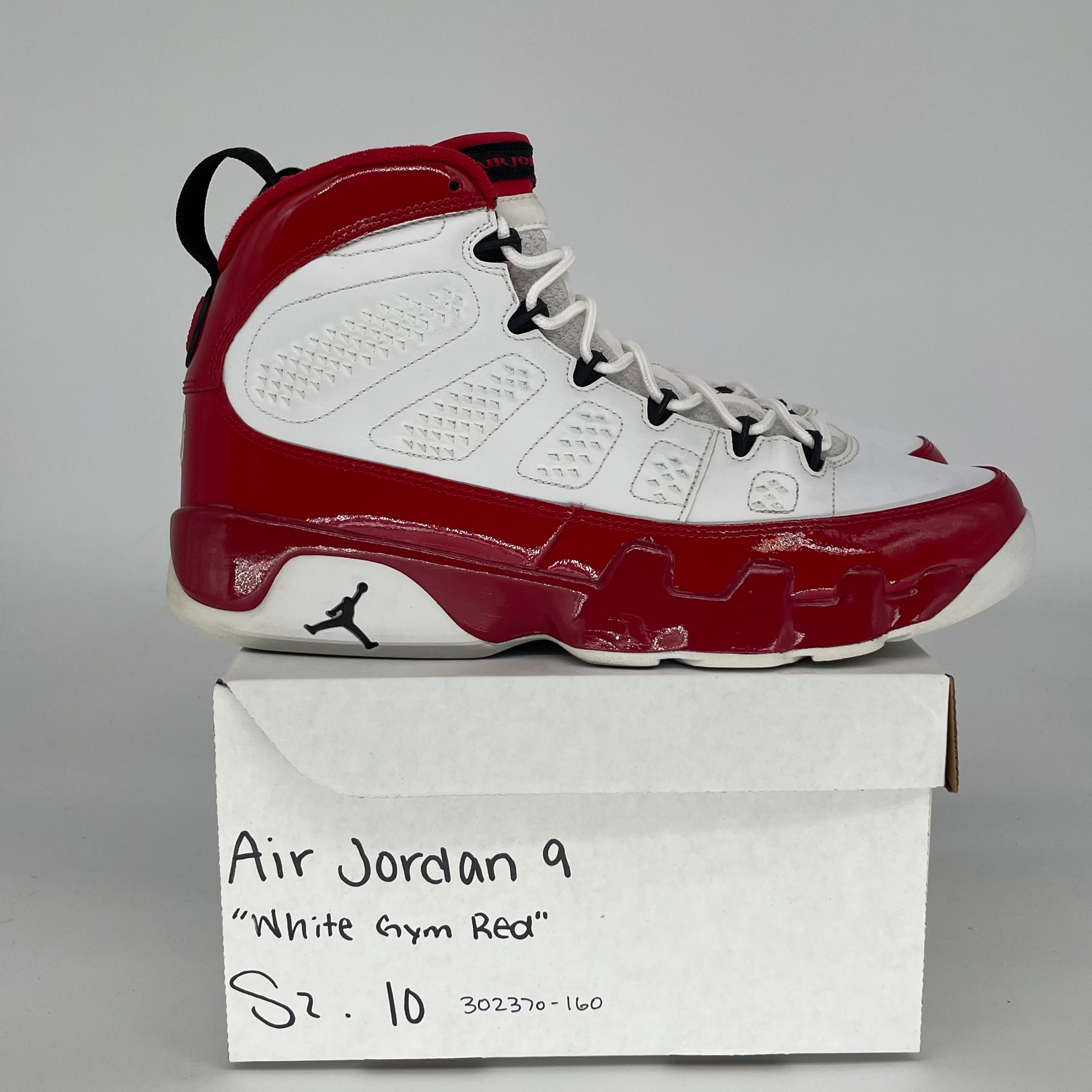 AIR JORDAN 9 GYM RED SIZE 10 302370-160