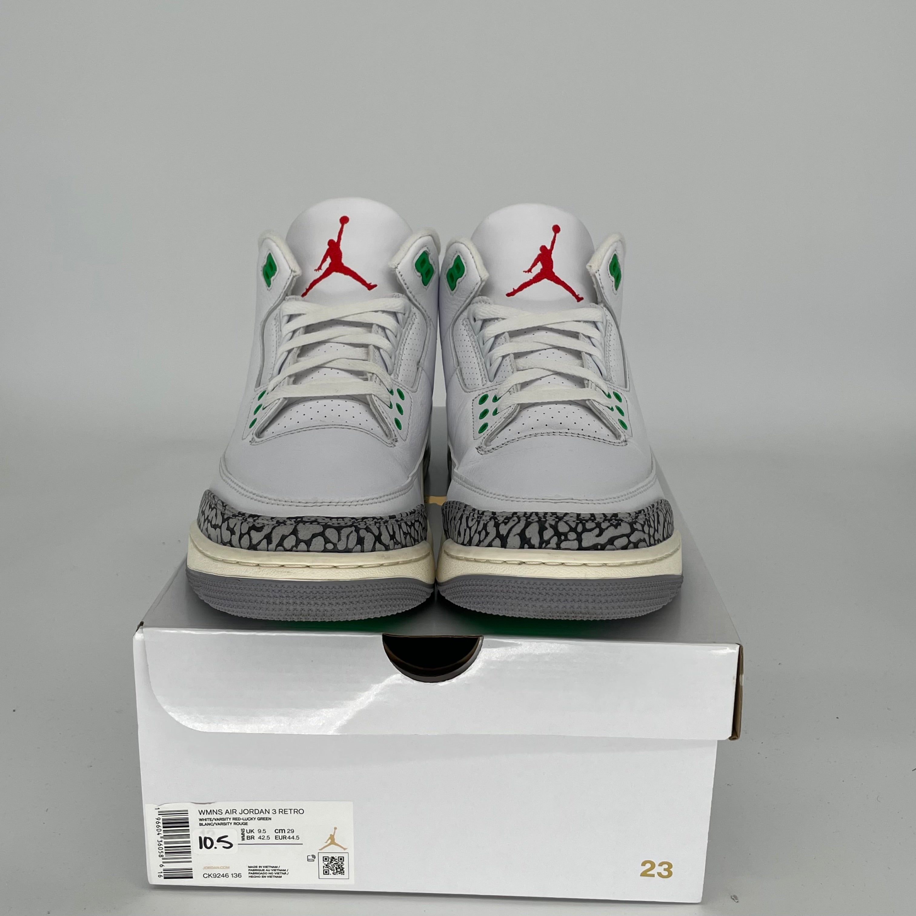 AIR JORDAN 3 LUCKY GREEN W SIZE 10.5/12W CK9246-136