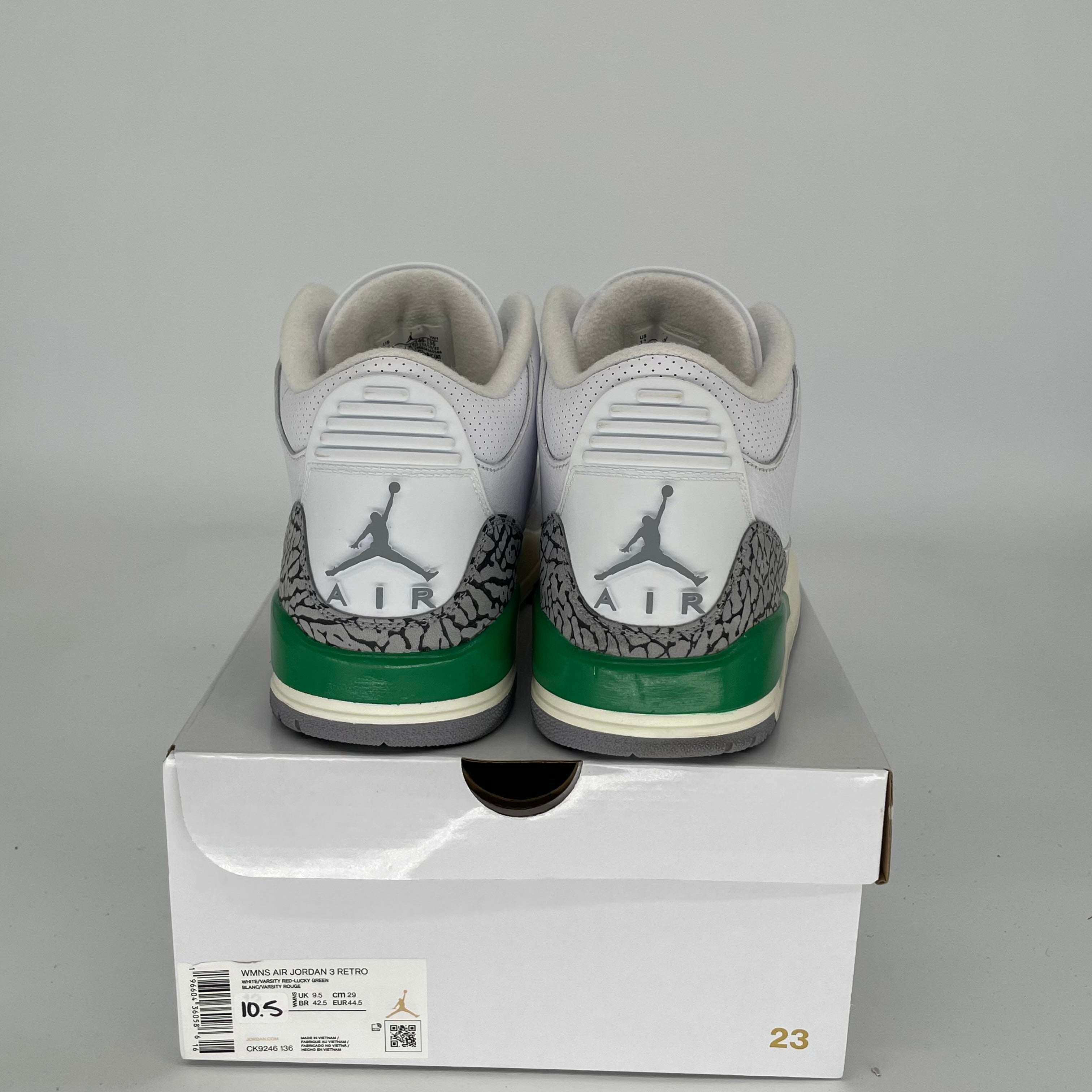 AIR JORDAN 3 LUCKY GREEN W SIZE 10.5/12W CK9246-136