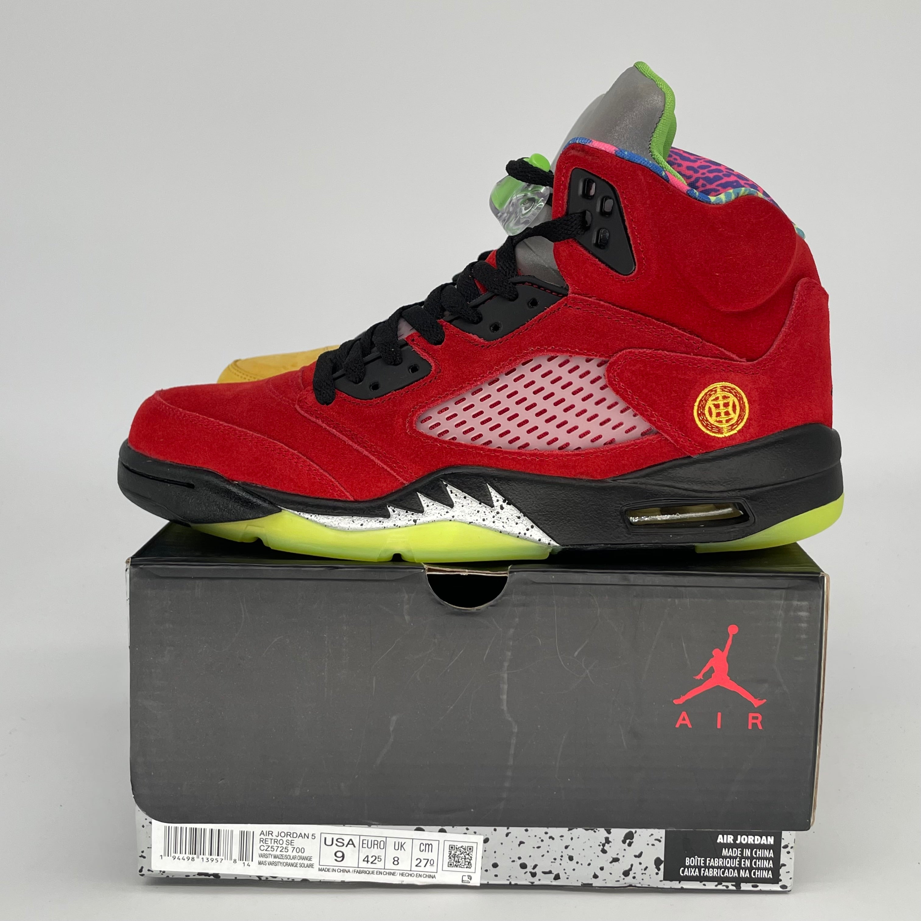 AIR JORDAN 5 WHAT THE SIZE 9 CZ5725-700