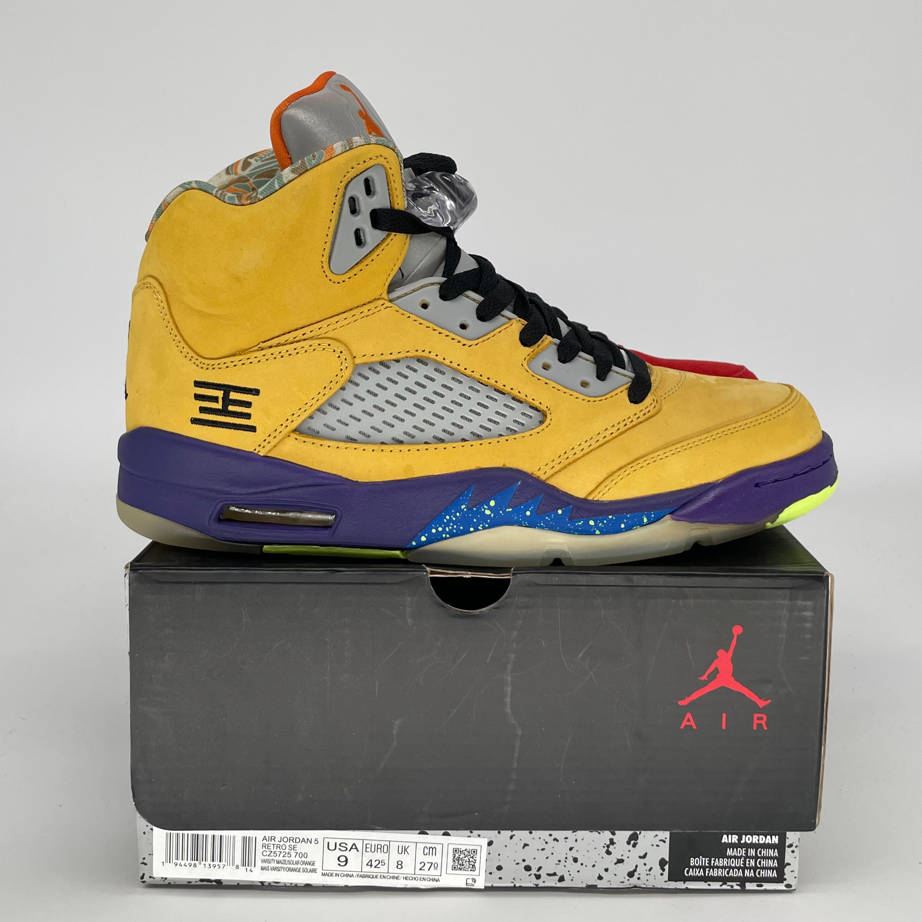 AIR JORDAN 5 WHAT THE SIZE 9 CZ5725-700