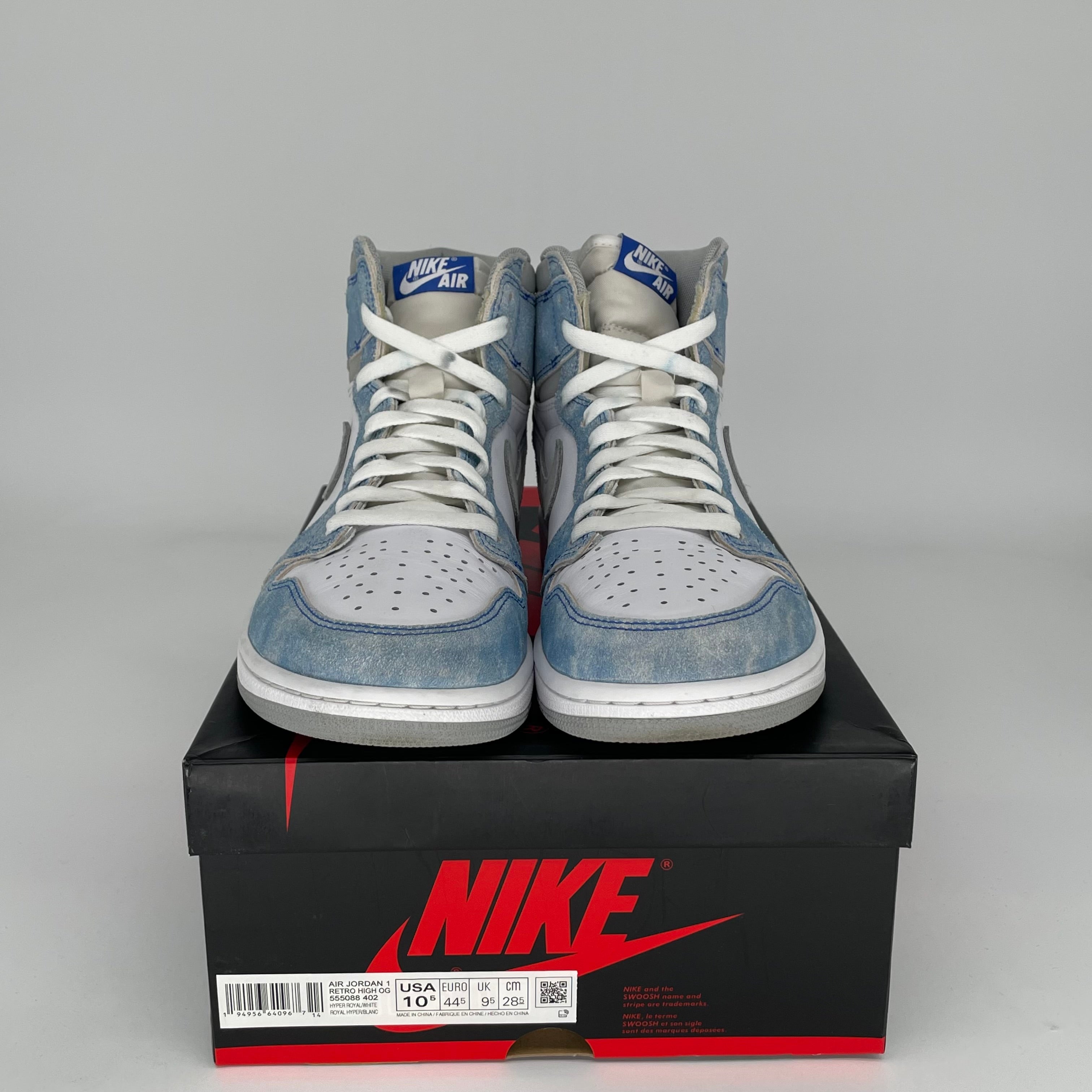 AIR JORDAN 1 HYPER ROYAL SIZE 10.5 555088-402