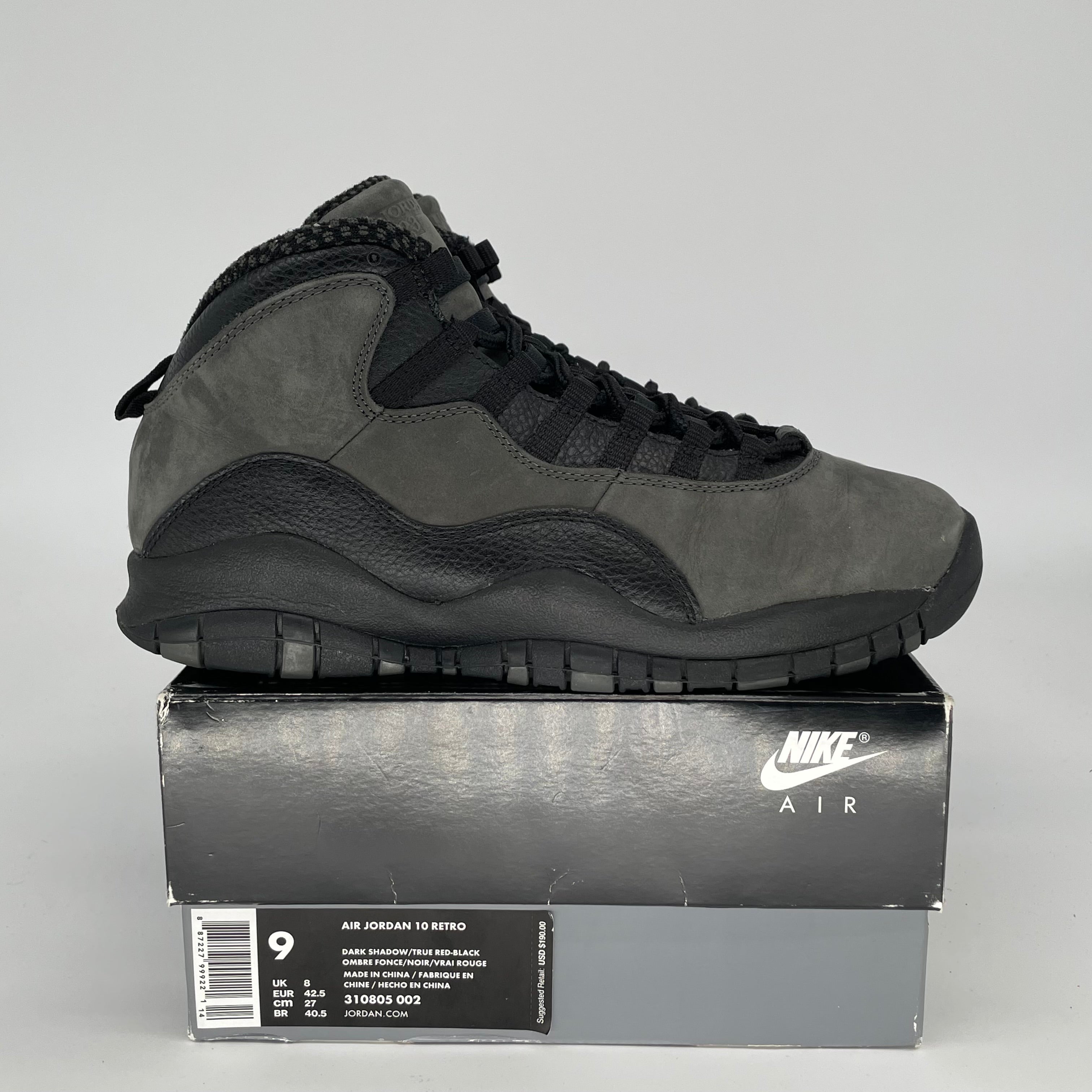 AIR JORDAN 10 SHADOW SIZE 9 310805-002