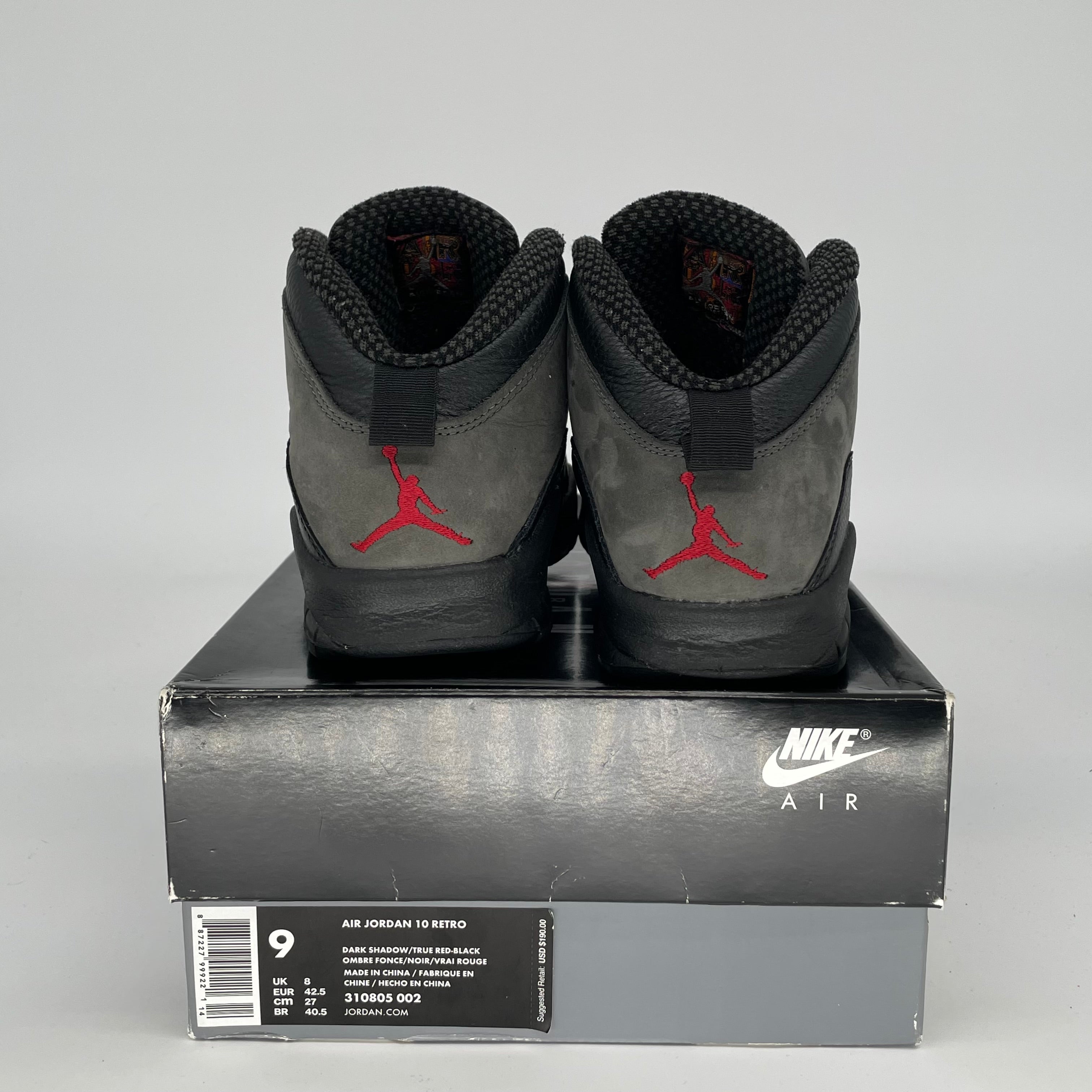 AIR JORDAN 10 SHADOW SIZE 9 310805-002